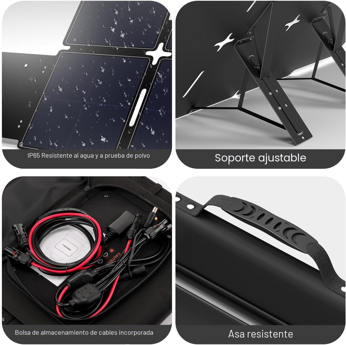 GRECELL - Panel solar portátil de 240 W para central eléctrica, ult...