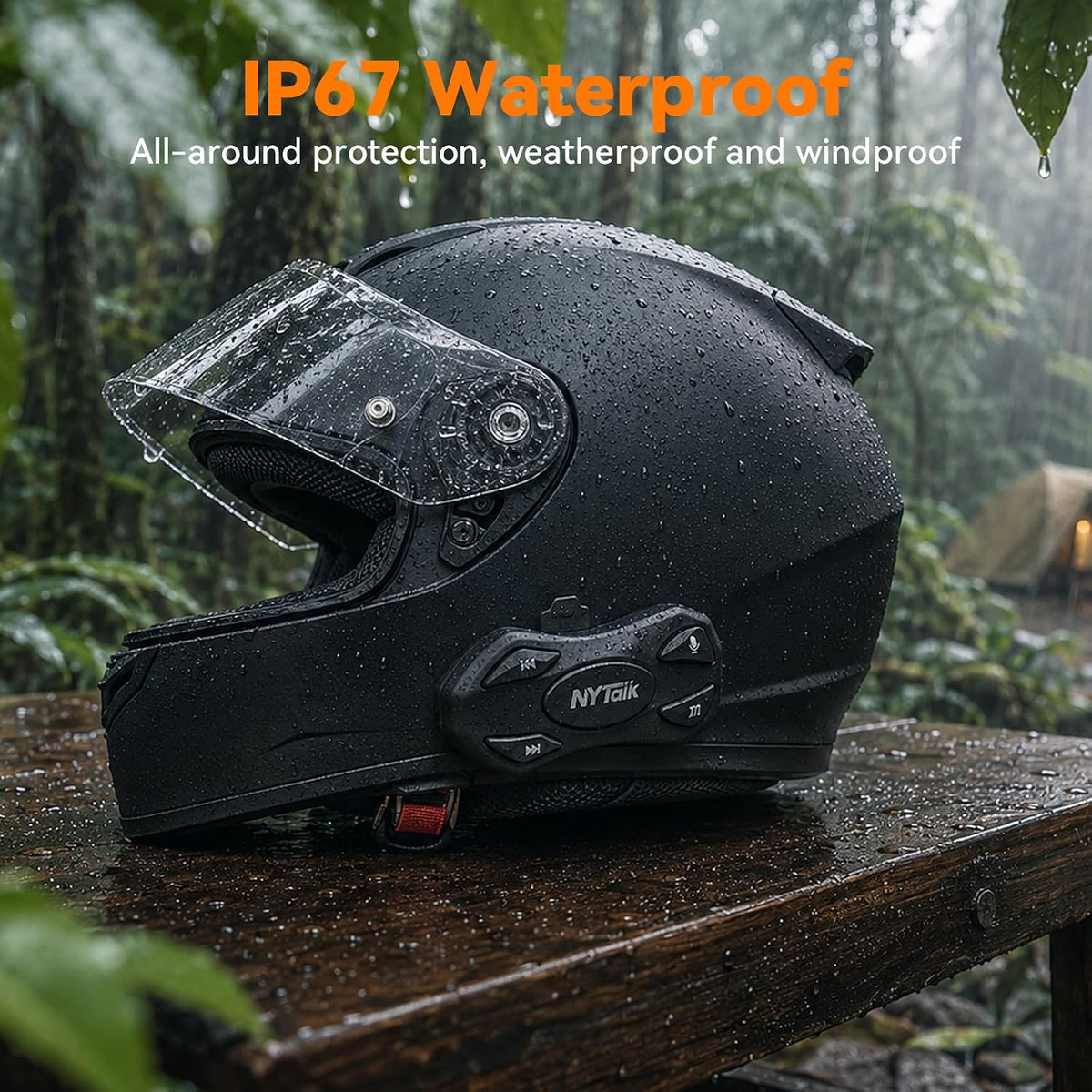 NYTALK N2 - Casco de motocicleta de 2 vías con Bluetooth, para comp...