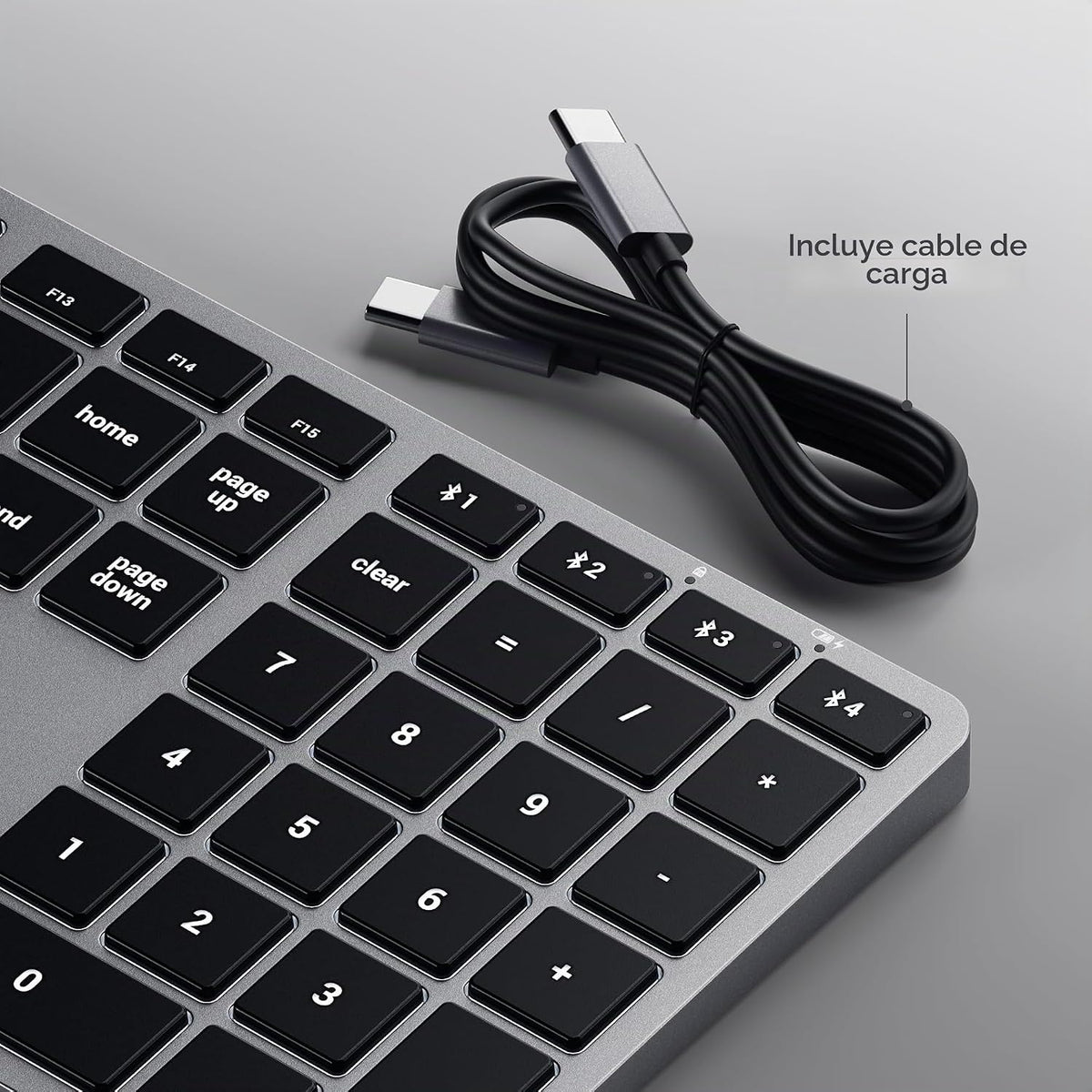 Satechi Slim X3 Teclado retroiluminado Bluetooth para Mac, teclas i...