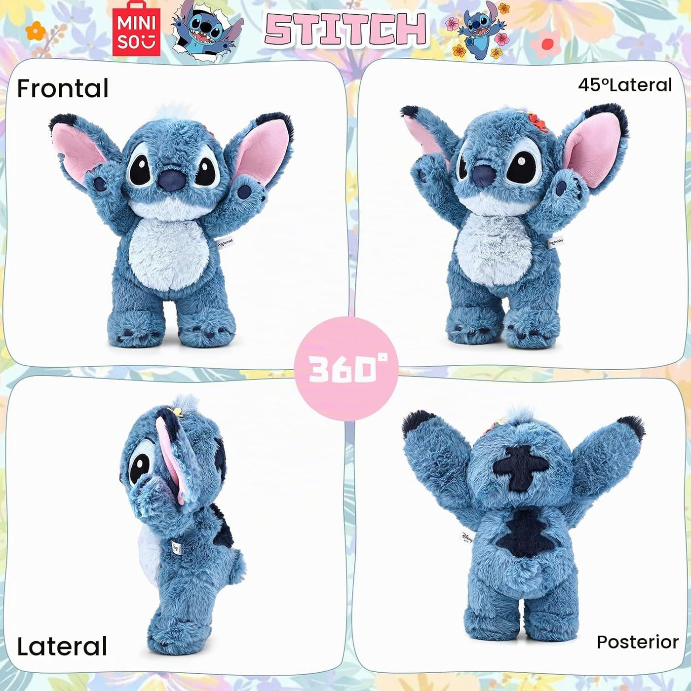 MINISO Disney Stitch - Juguete de peluche Lilo &amp; Stitch, colecc...