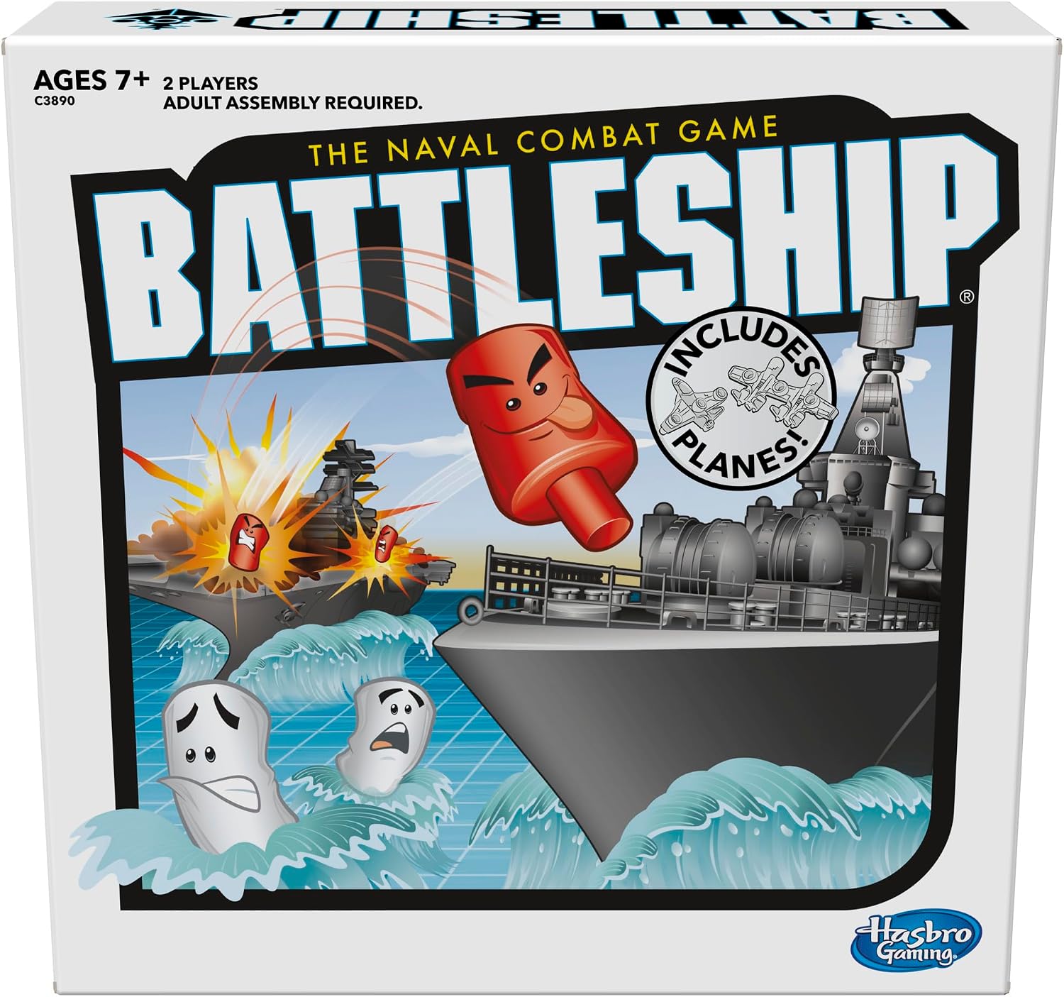Hasbro Gaming - Juego de mesa de estrategia de batalla naval con aviones