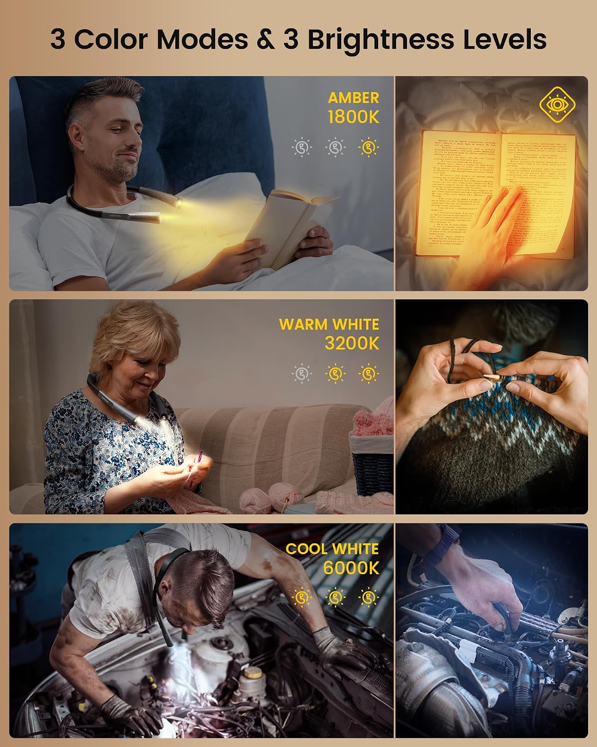 Glocusent Linterna LED ultra brillante para acampar, luz de camping...