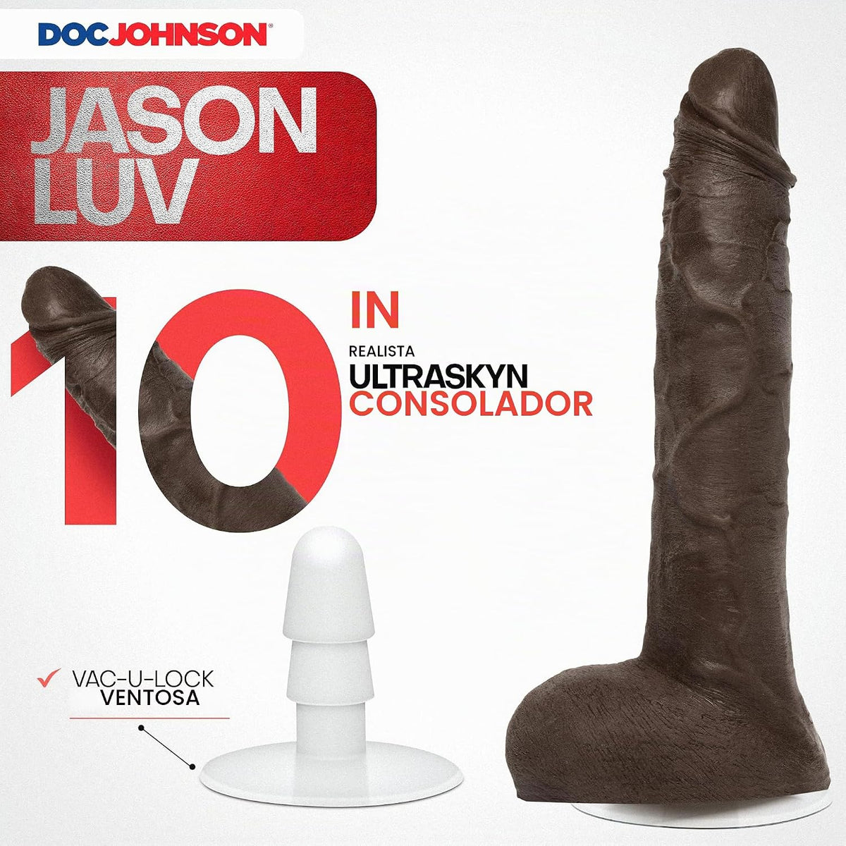 Doc Johnson Serie Signature - Jason Luv - Consolador realista de 10...