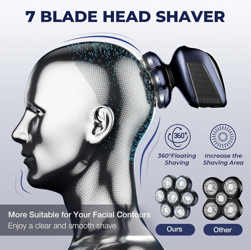 Afeitadoras de cabeza para hombres calvos: maquinilla de afeitar el...