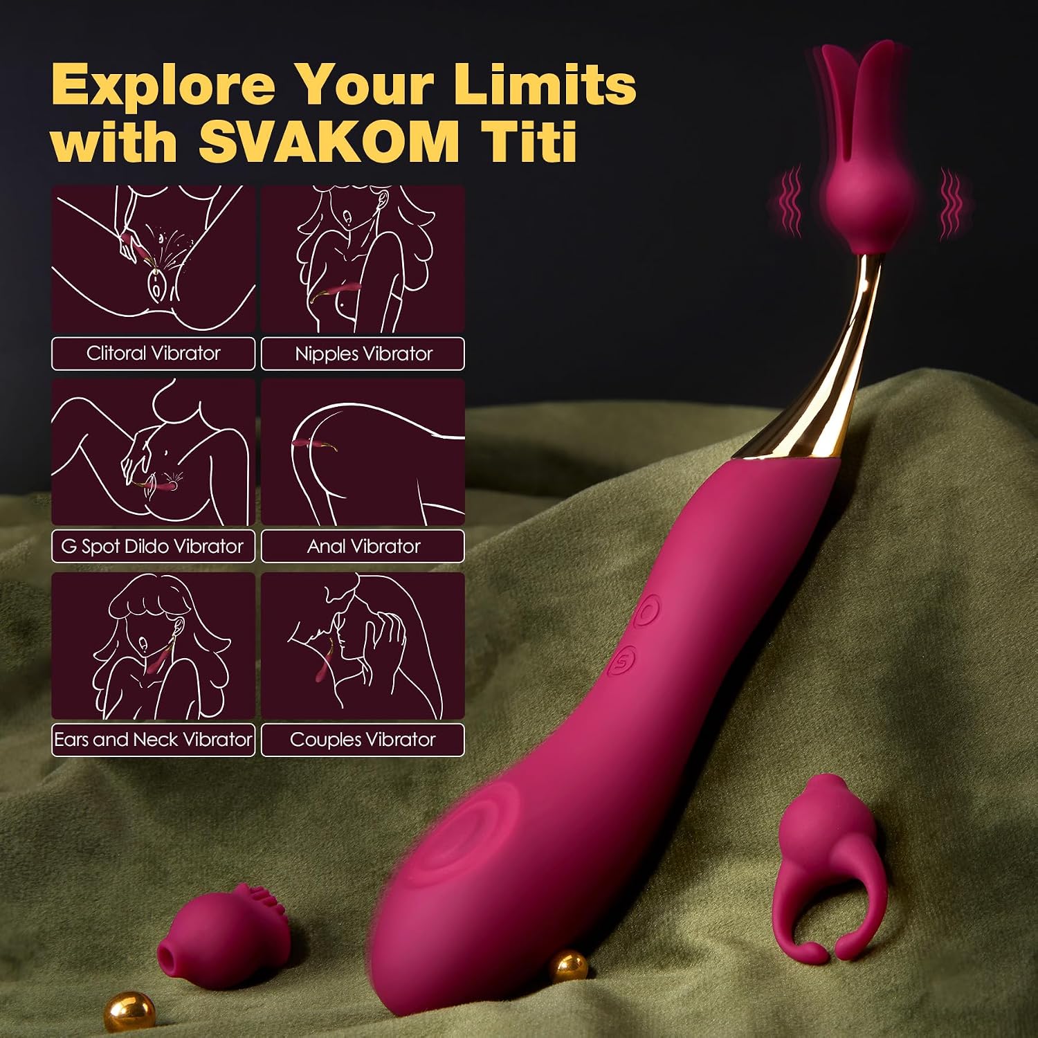 SVAKOM Titi - Vibrador sexual para mujer, vibrador de clítoris mejo...