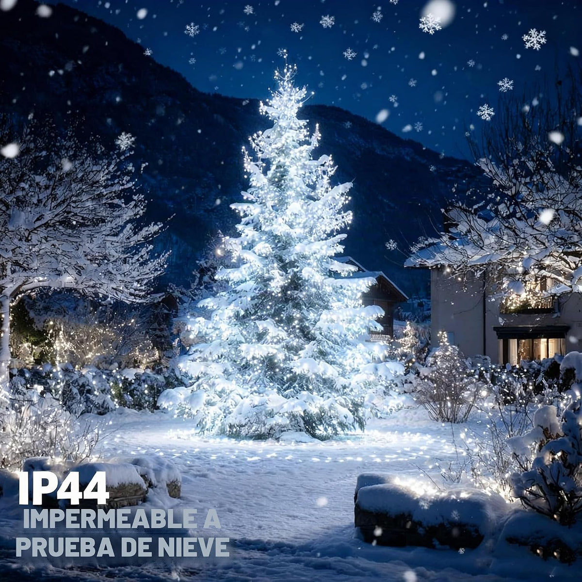 TW SHINE Luces de Navidad, 600 luces LED de 196 pies de Navidad enc...