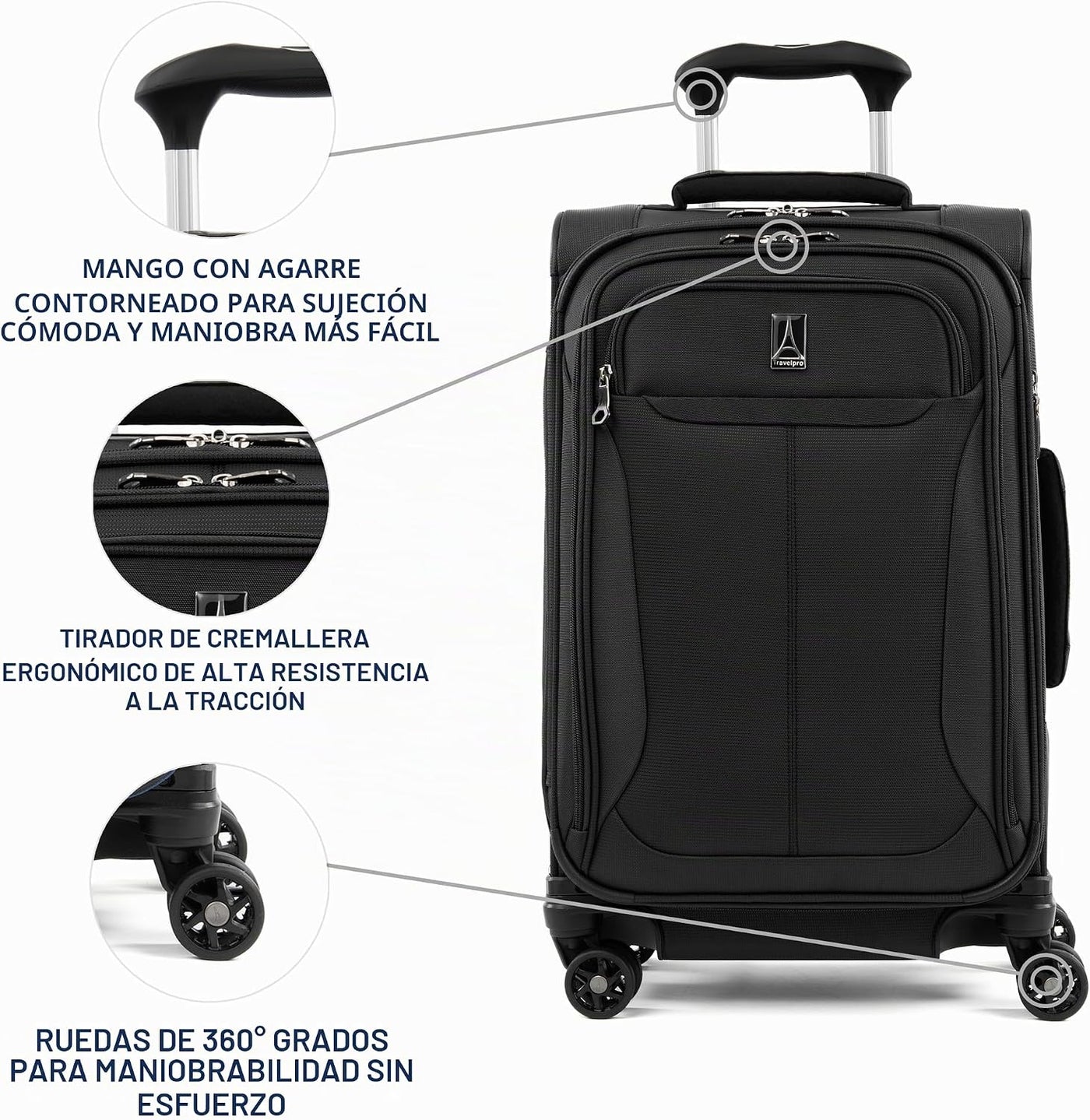 Travelpro Tourlite Softside Equipaje Expandible con 4 Ruedas Girato...