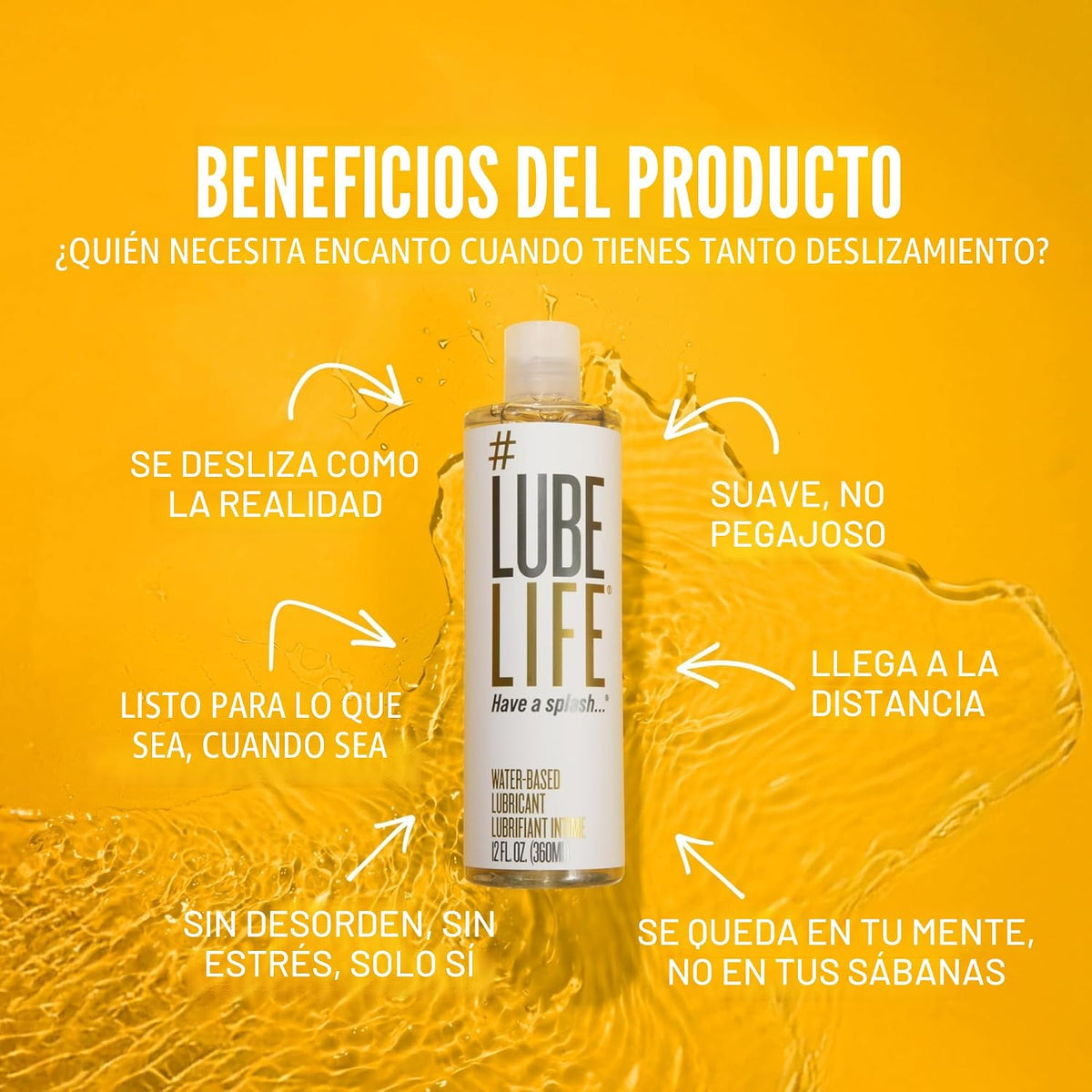 LUBELIFE Lubricante a base de agua, lubricante personal para hombre...