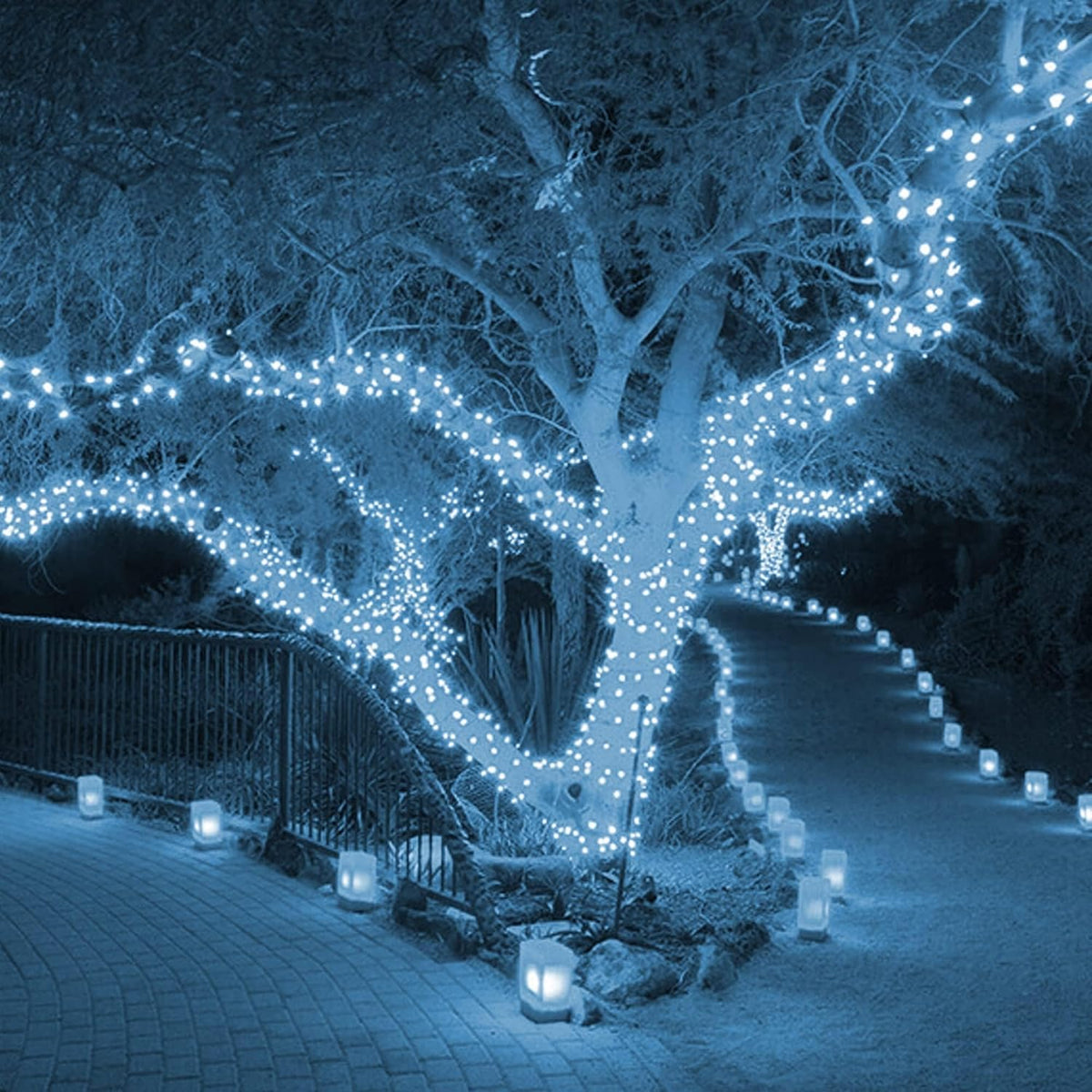 Dazzle Bright - Guirnalda de luces navideñas, 300 LED, 100 pies, 8...