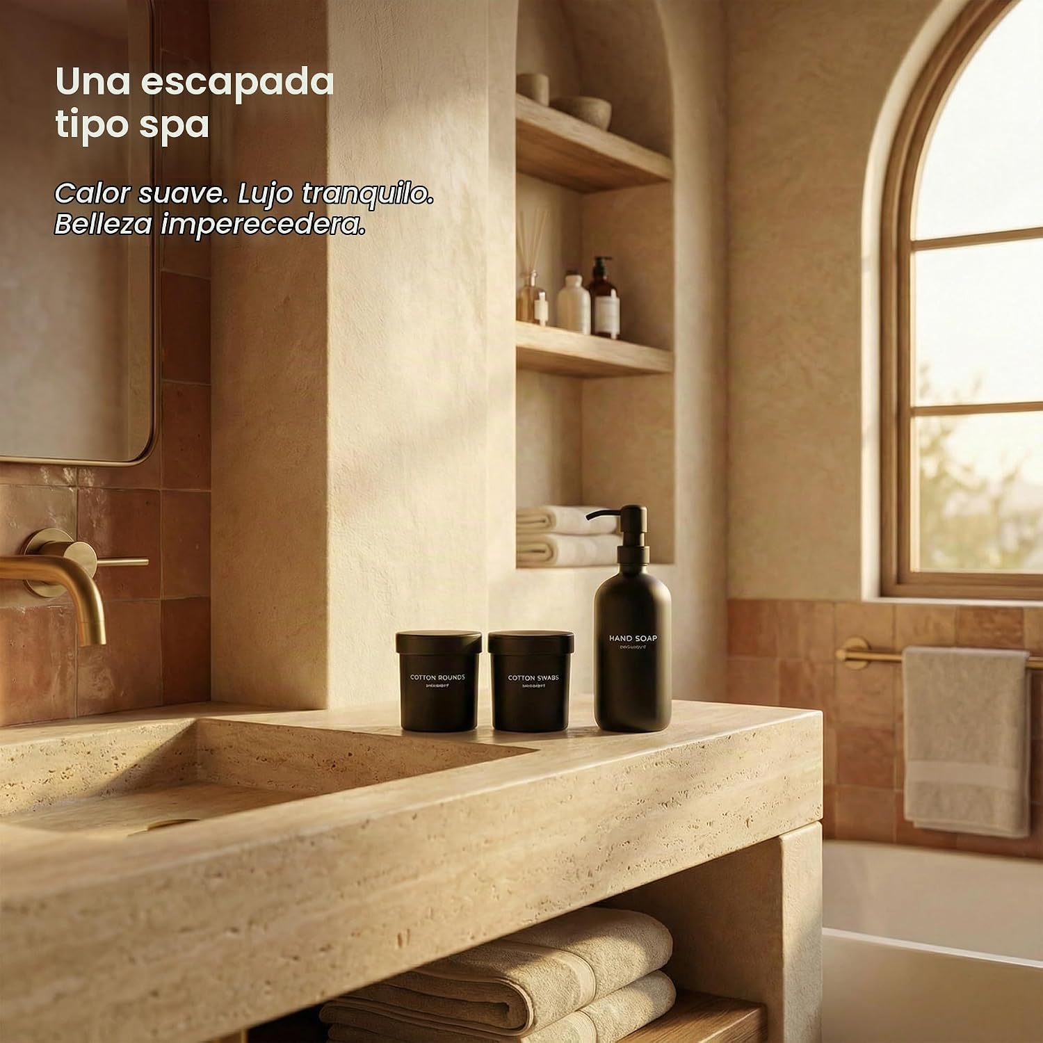 MaisoNovo Recipientes de vidrio para baño con tapas (hermético), so...