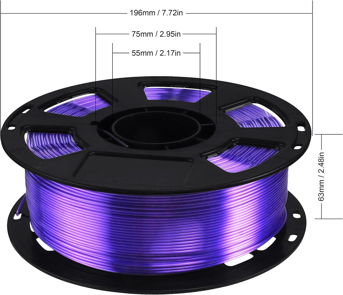 Bblife - Filamento PLA de color morado, brillante y con efecto sedo...