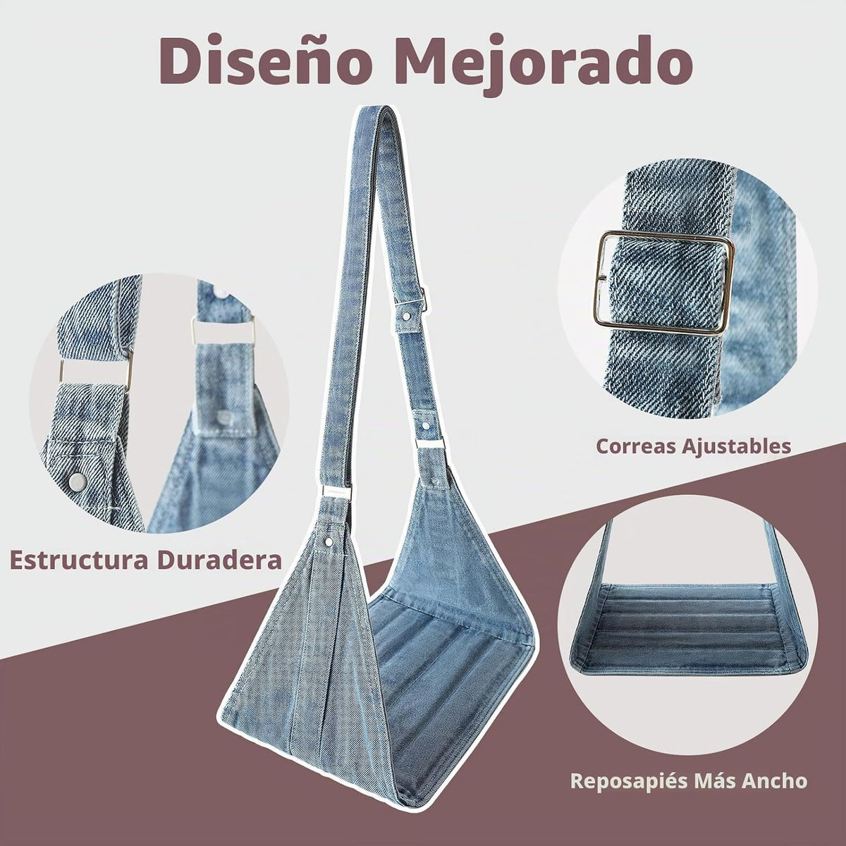 Hamaca para pies de avión, reposapiés sin colapso para viajes en av...
