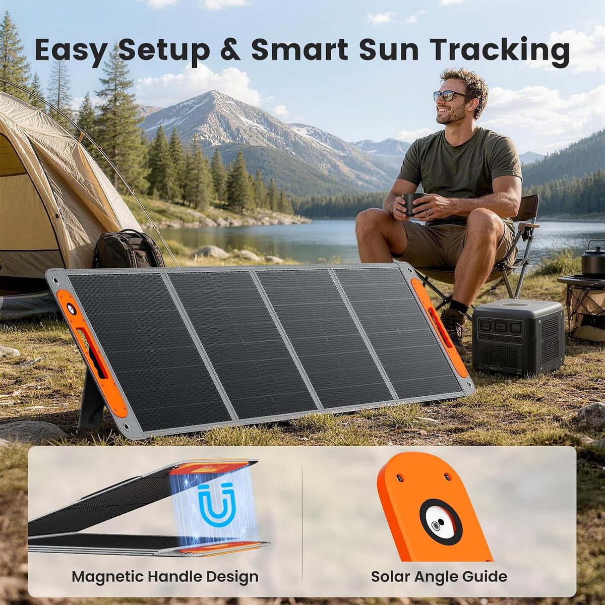 TWELSEAVAN - Panel solar portátil de 120 W para central eléctrica |...