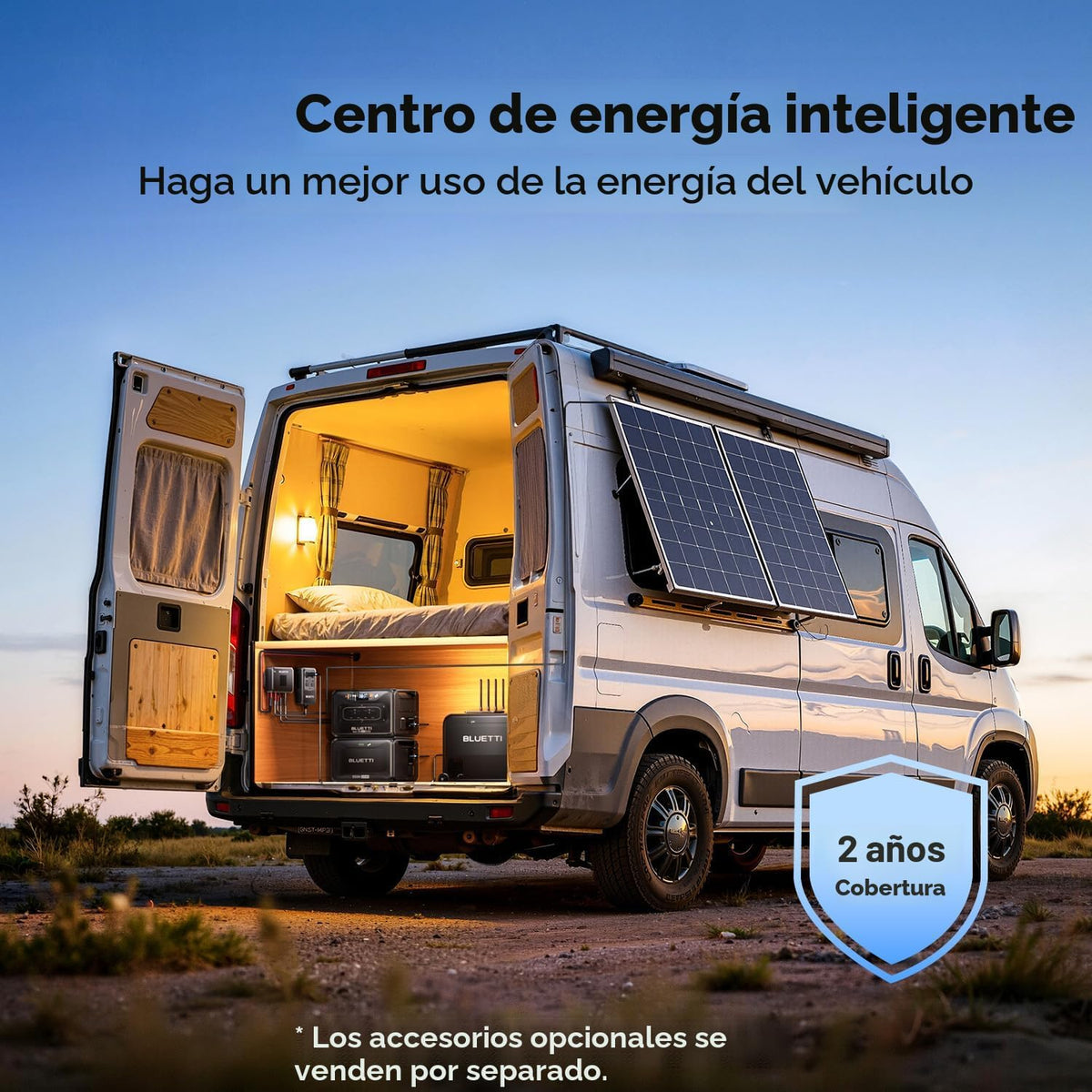 BLUETTI Cargador 2, alternador de 1200 W y cargador DC-DC, doble en...