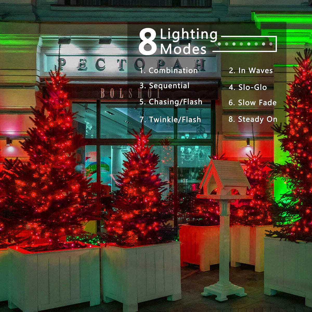 Brizled Luces de Navidad rojas, 78.74 pies, 240 luces LED, mini cad...