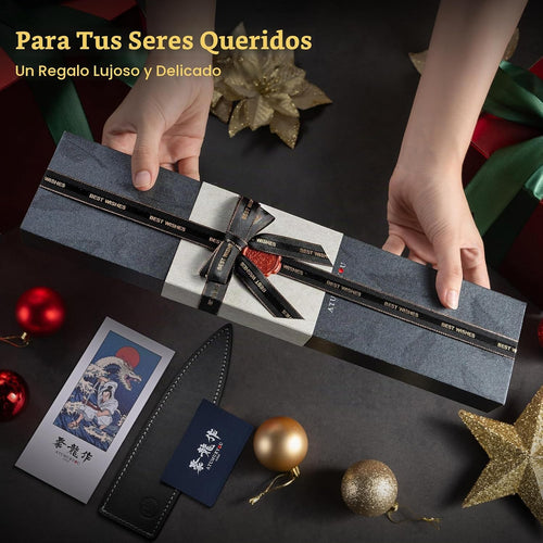 8" cuchillo de chef japonés, maquinilla de afeitar afilada a ma...