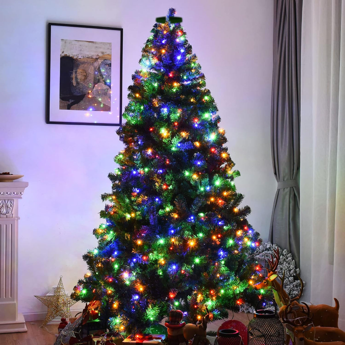 TW SHINE Luces para árbol de Navidad, 448 luces LED para decoración...