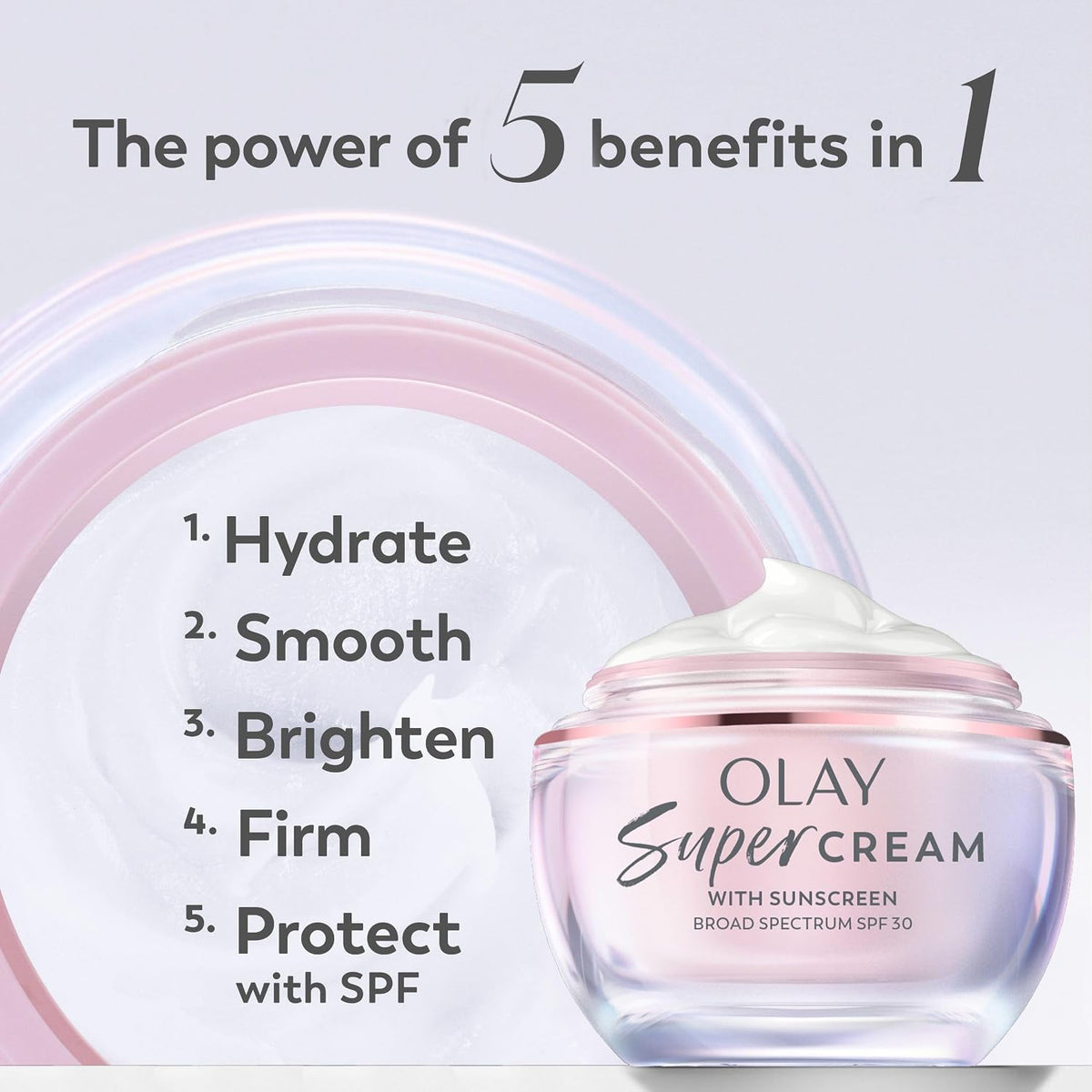 Olay Super Cream con protector solar SPF 30, tamaño de prueba, hidr...