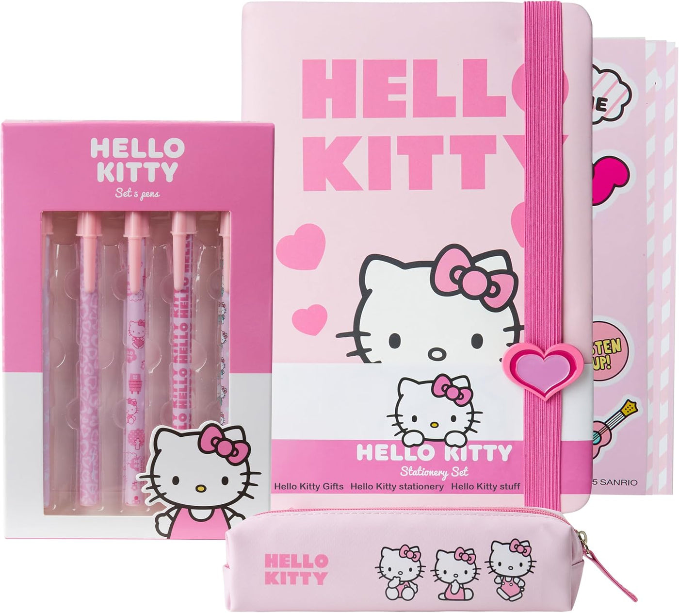 Get Trend Hello Kitty Sanrio - Juego de papelería para niñas, 4 pie...