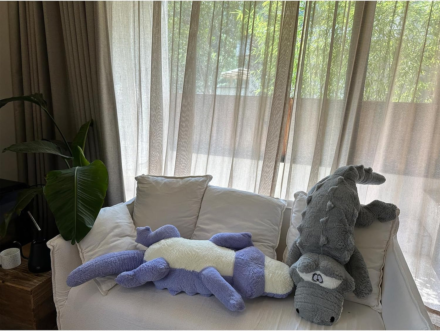 Hofun4U Almohada de peluche de cocodrilo, 67 pulgadas, diseño de co...