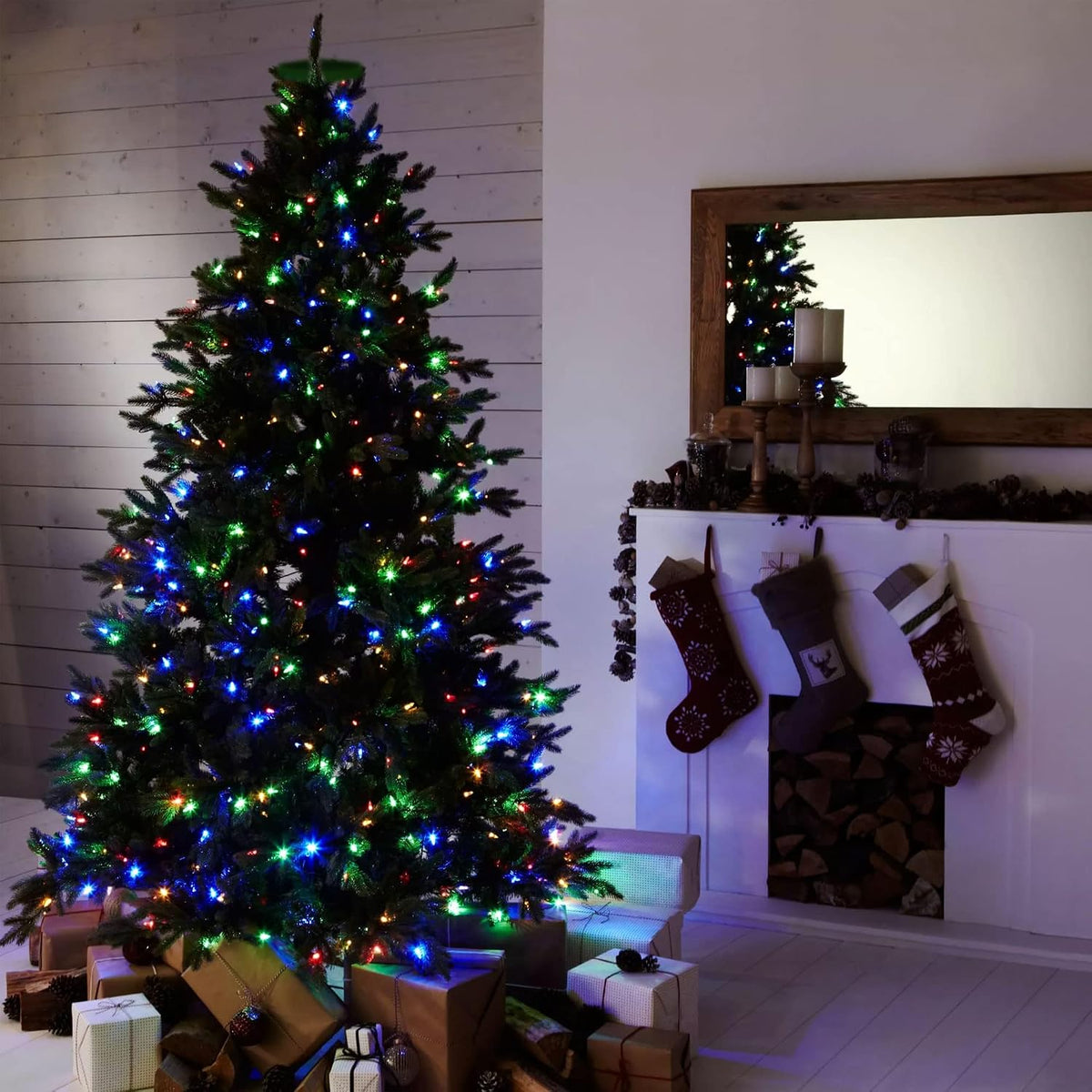 Dazzle Bright - Luces de árbol de Navidad, 448 luces LED en cascada...