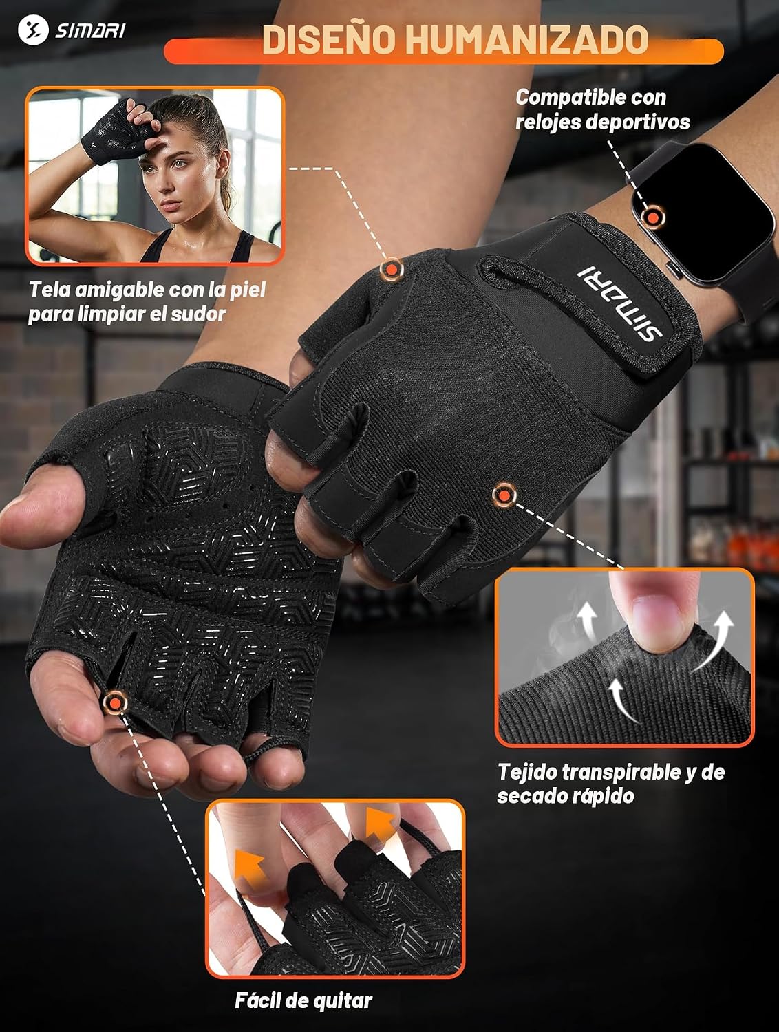 SIMARI Guantes transpirables de entrenamiento para hombres y mujere...