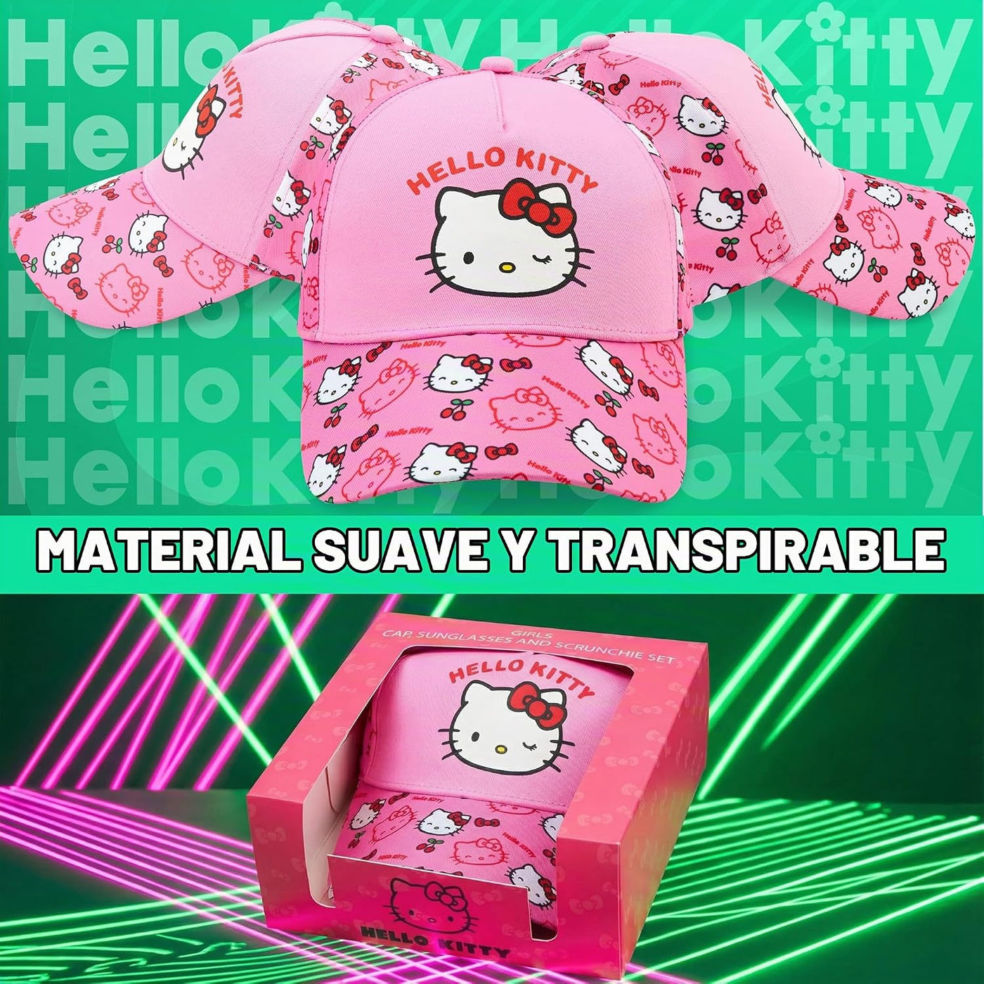 Get Trend Hello Kitty | Barbie | Squishmallows - Gorra de béisbol p...