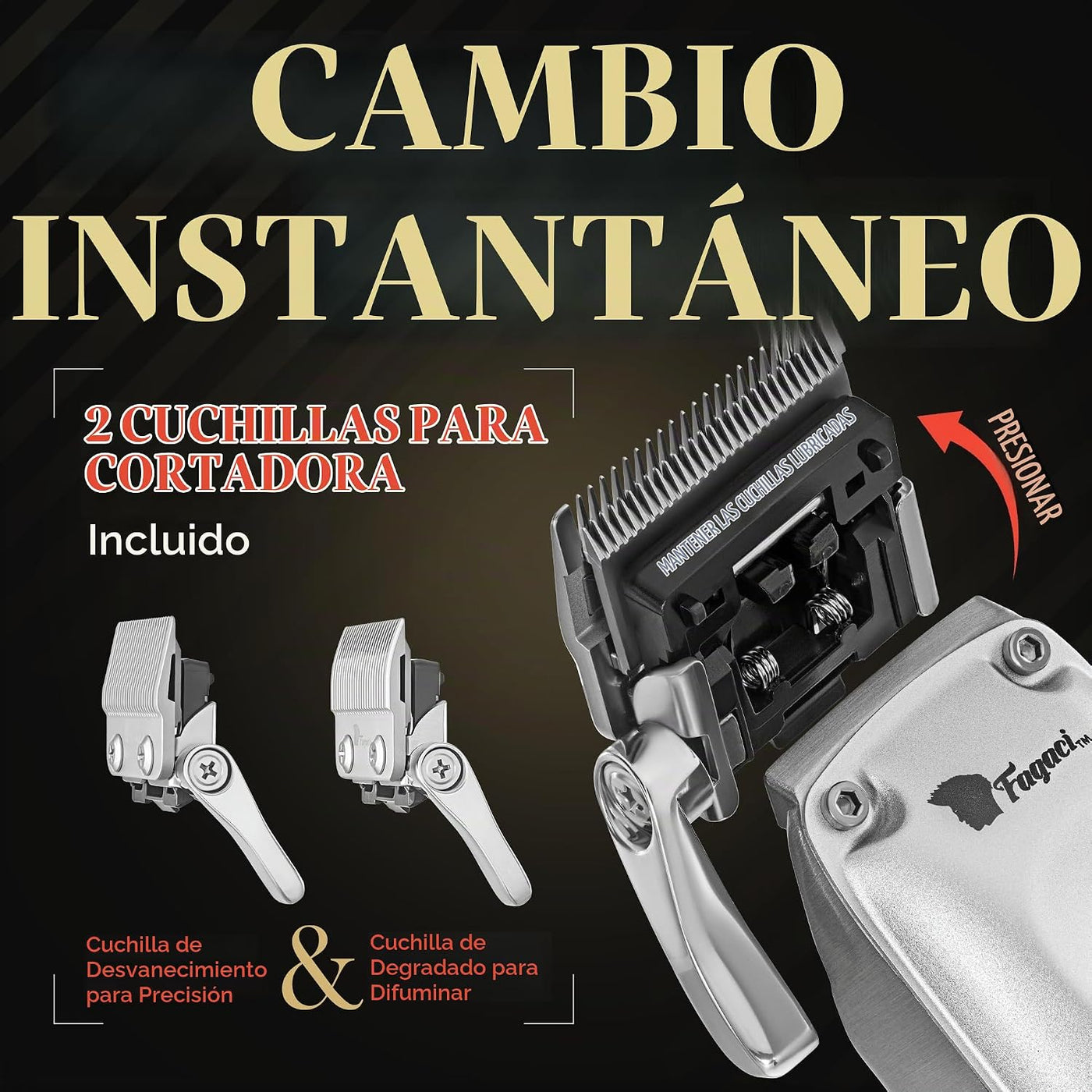 Fagaci Cortadora de pelo profesional para hombres, kit de peluquerí...