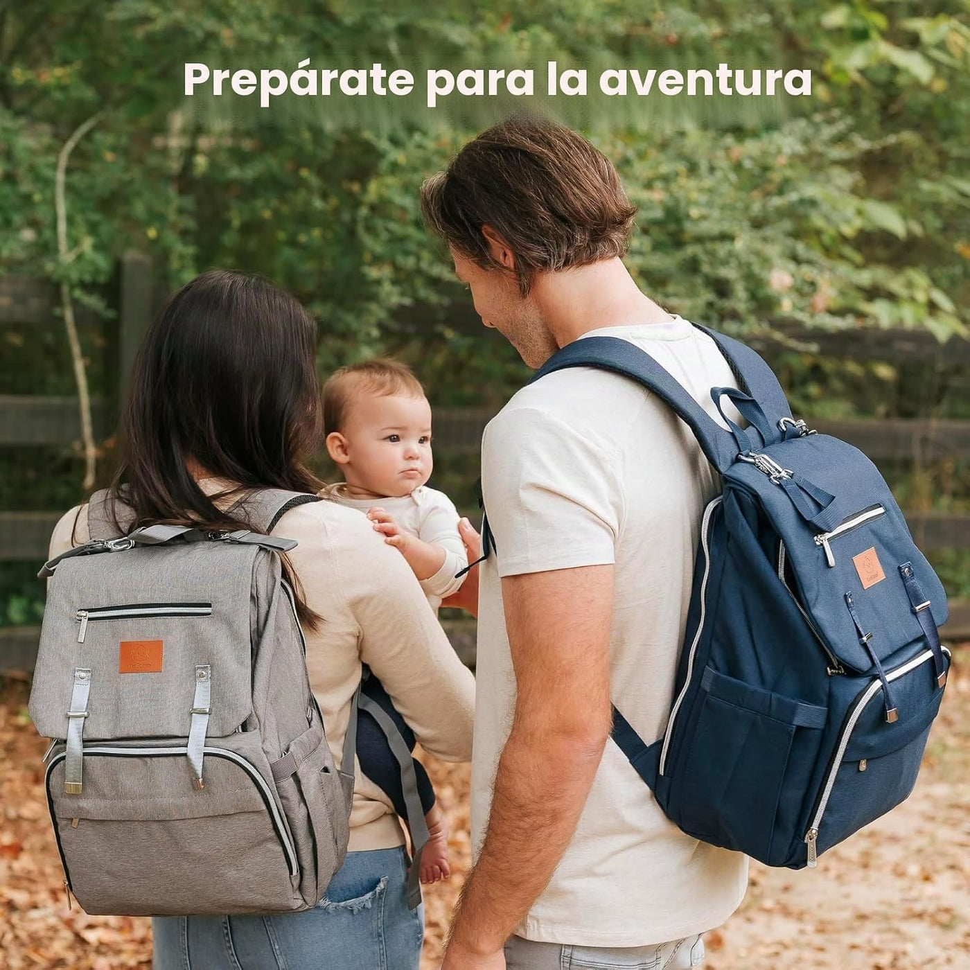 KeaBabies Mochila para pañales para bebé con cambiador, grande (gri...