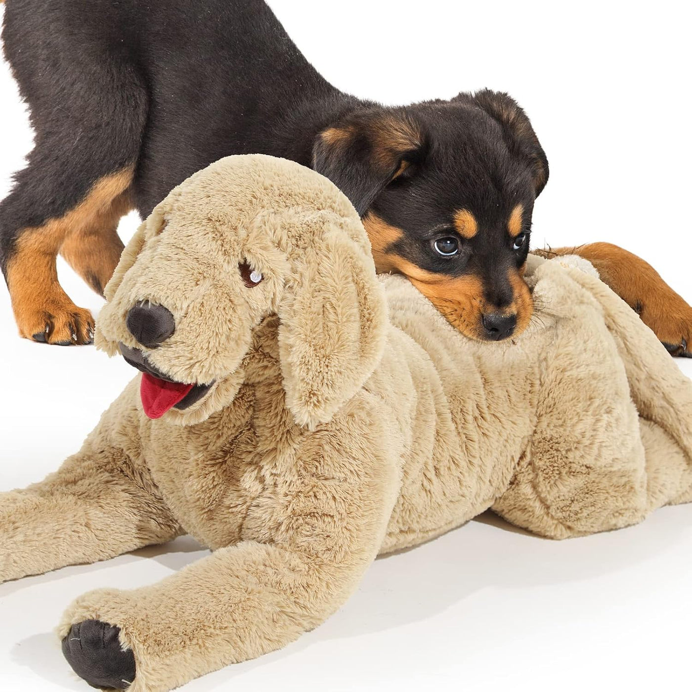 Geosar Animales de peluche de perro de 39.4 pulgadas, suaves juguet...