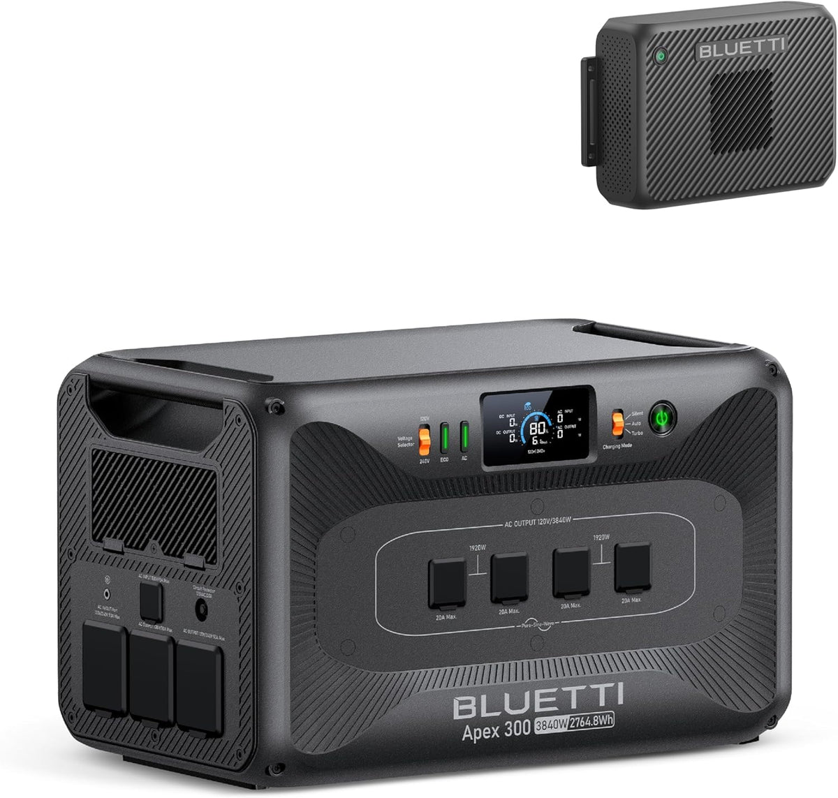 BLUETTI Generador solar Apex 300 y cargador de 1200W 2, batería LFP...