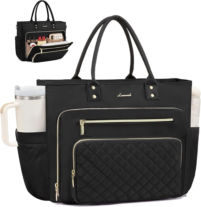 LOVEVOOK Bolso de Profesora para Mujer, Bolso de Mano para Trabajo,...