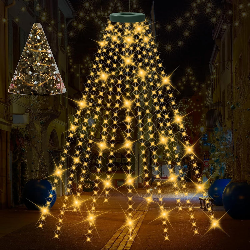 ForChic Luces de árbol de Navidad, 400 luces LED de Navidad con 8 m...