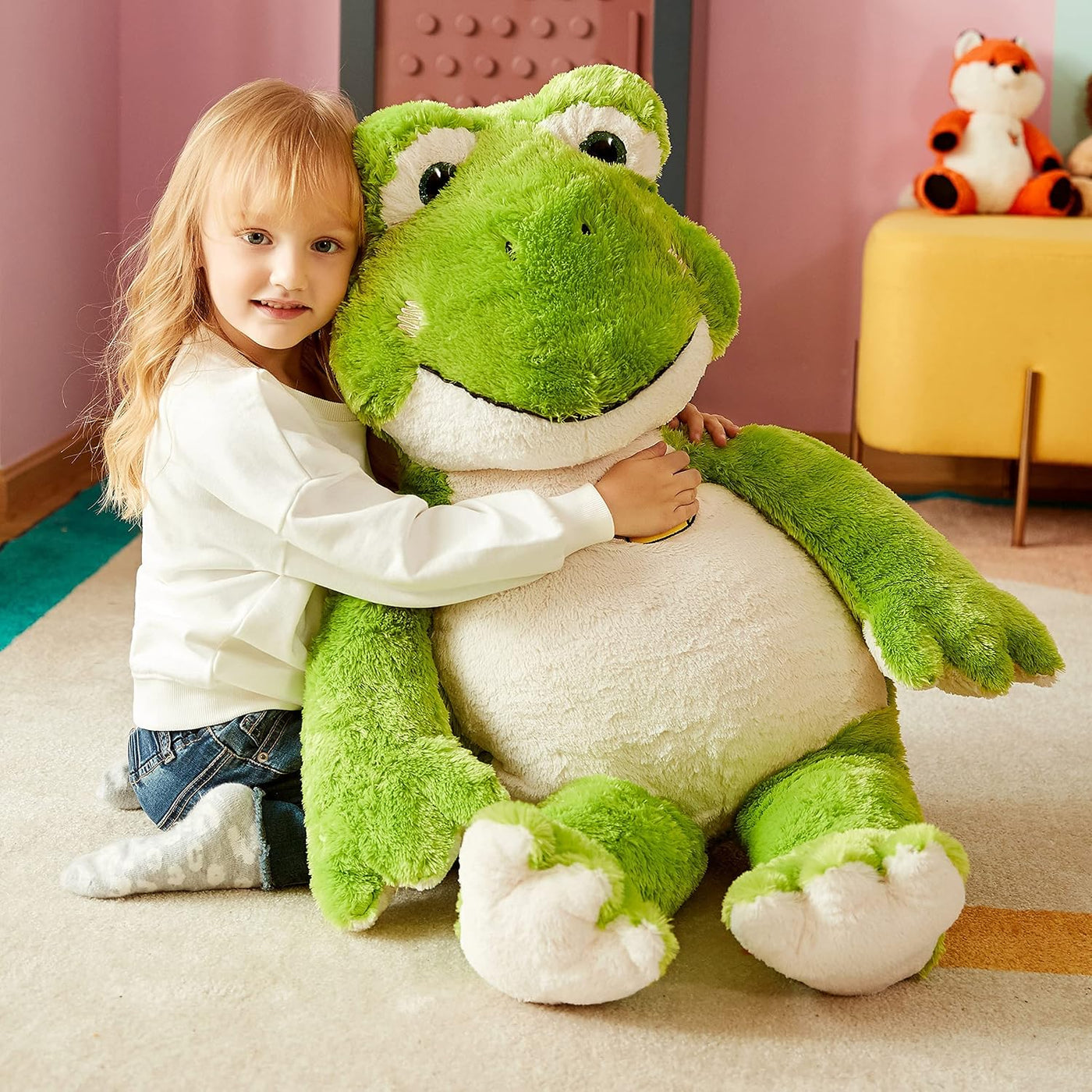 IKASA Juguete de peluche de rana gigante, 30 pulgadas, grande, enor...