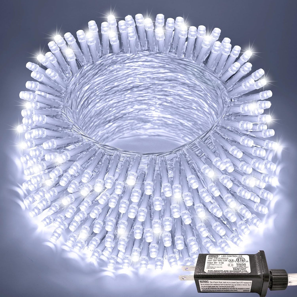 JMEXSUSS 66 pies 200 LED luces navideñas blancas para interiores y...