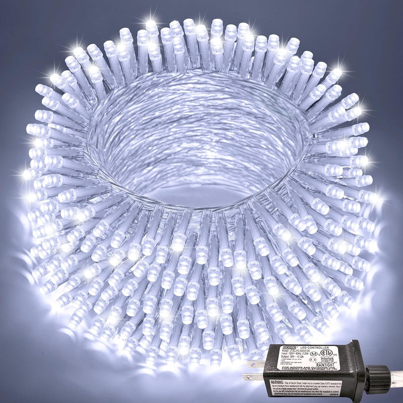 JMEXSUSS 66 pies 200 LED luces navideñas blancas para interiores y...
