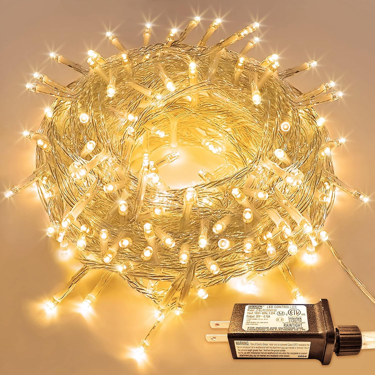 JMEXSUSS Luces navideñas de 99 pies para dormitorio, 300 luces LED...