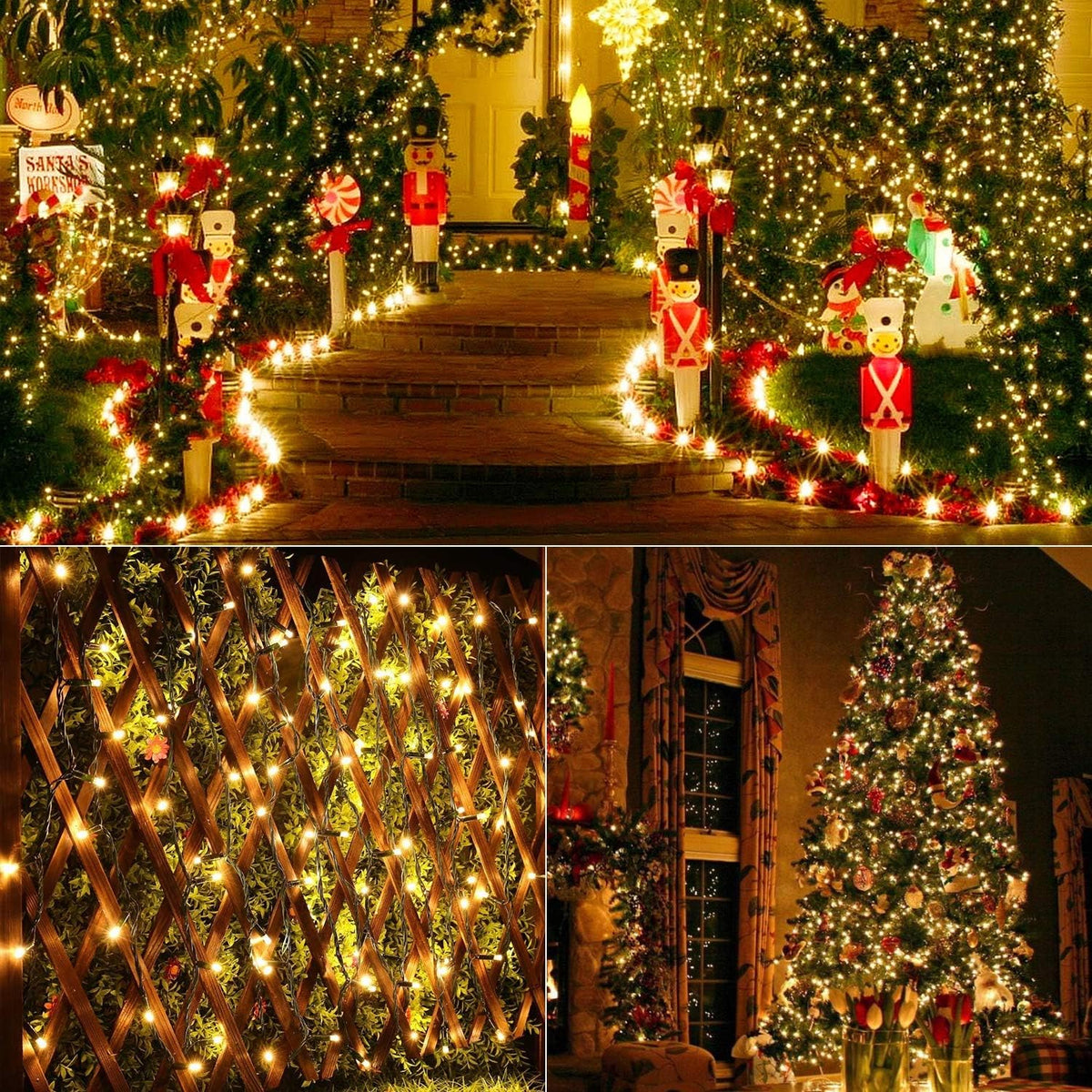 Brizled Luces de Navidad para exteriores, 78.74 pies, 240 luces LED...
