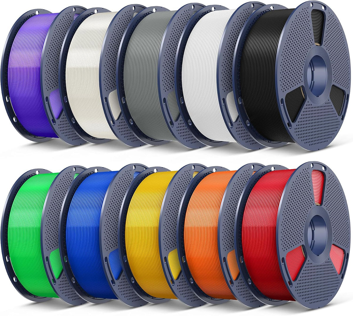 SUNLU Filamento de impresora 3D PLA Plus, 0.07 in, 10 colores | Paq...