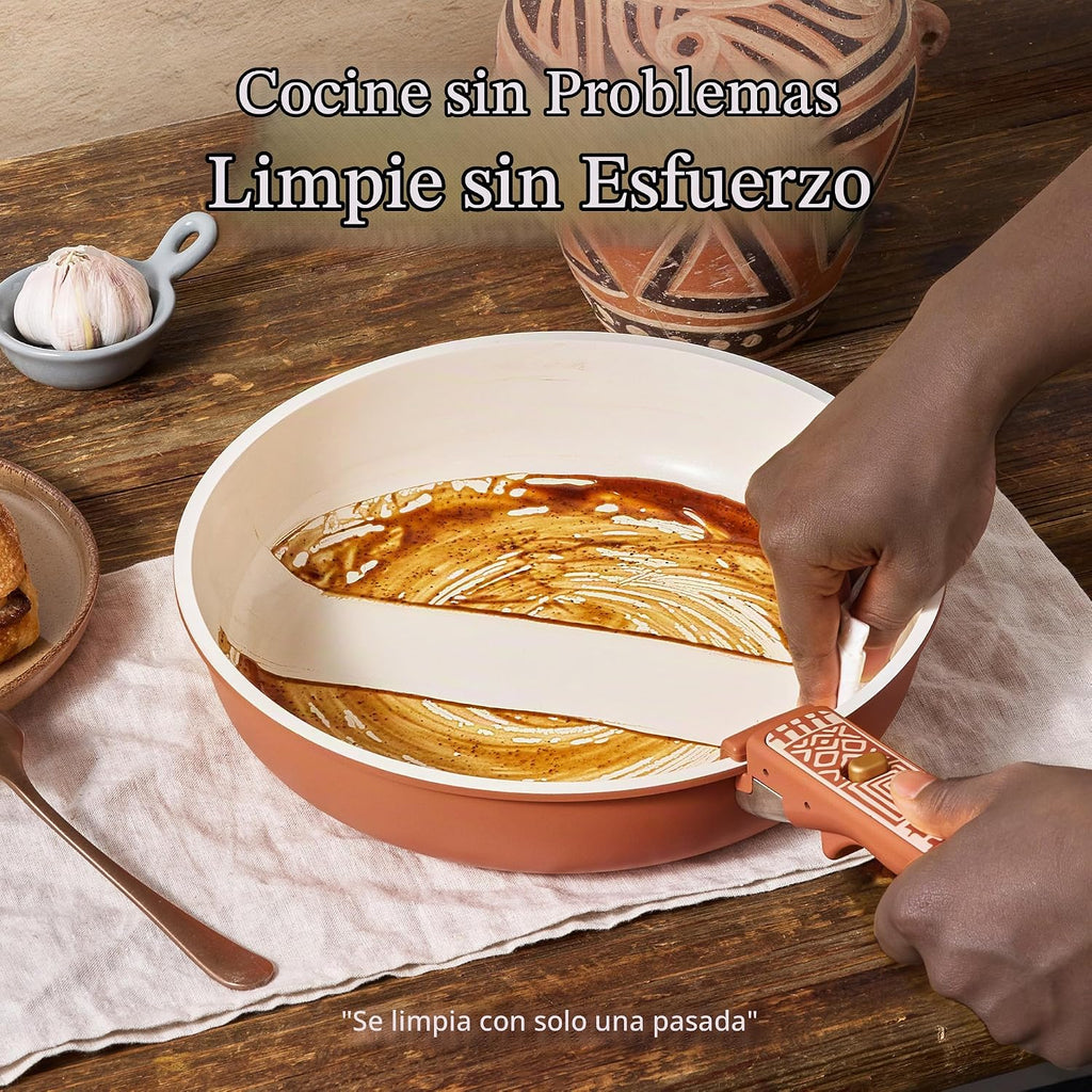 CAROTE Juego de utensilios de cocina de cerámica de 21 piezas, olla...