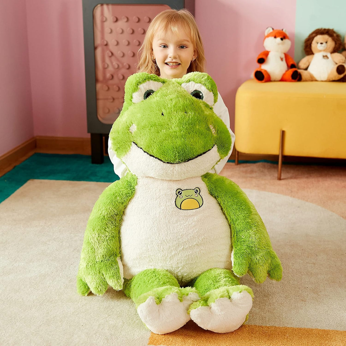 IKASA Juguete de peluche de rana gigante, 30 pulgadas, grande, enor...