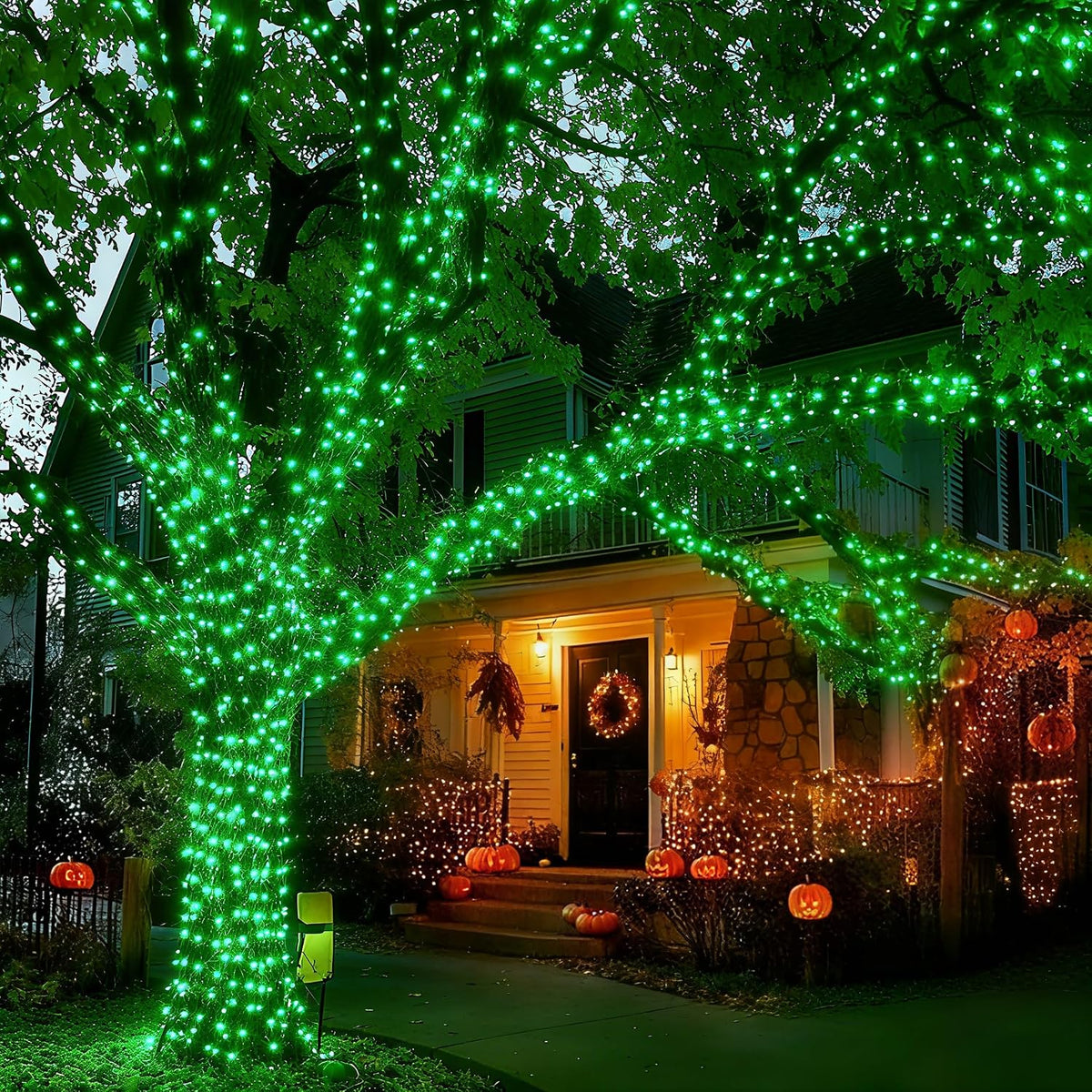 VTECHOLOGY Cadena de luces de 66 pies con 200 LED para árbol de Nav...