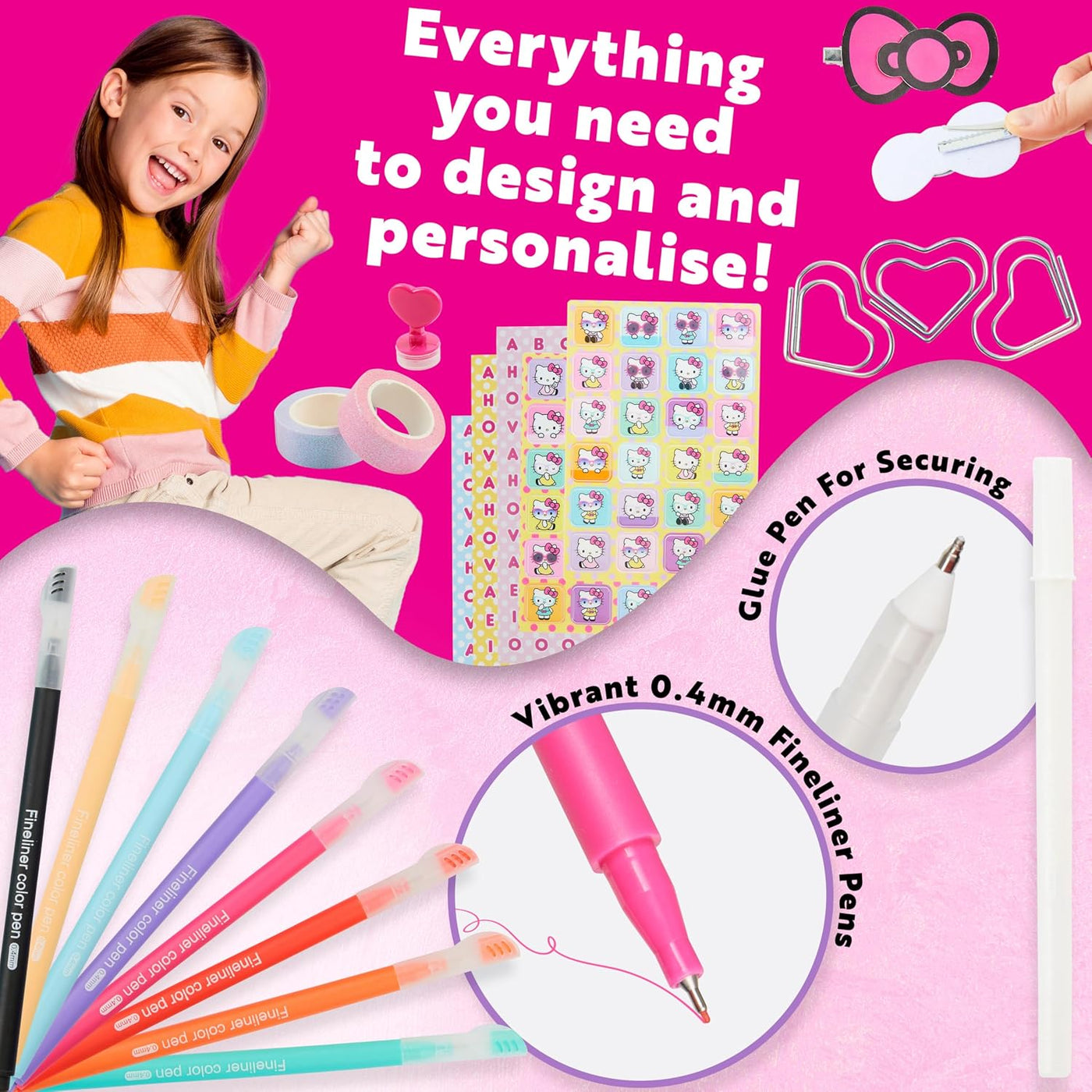 Kit de Diario DIY Hello Kitty para Niñas Adolescentes Cuaderno en E...