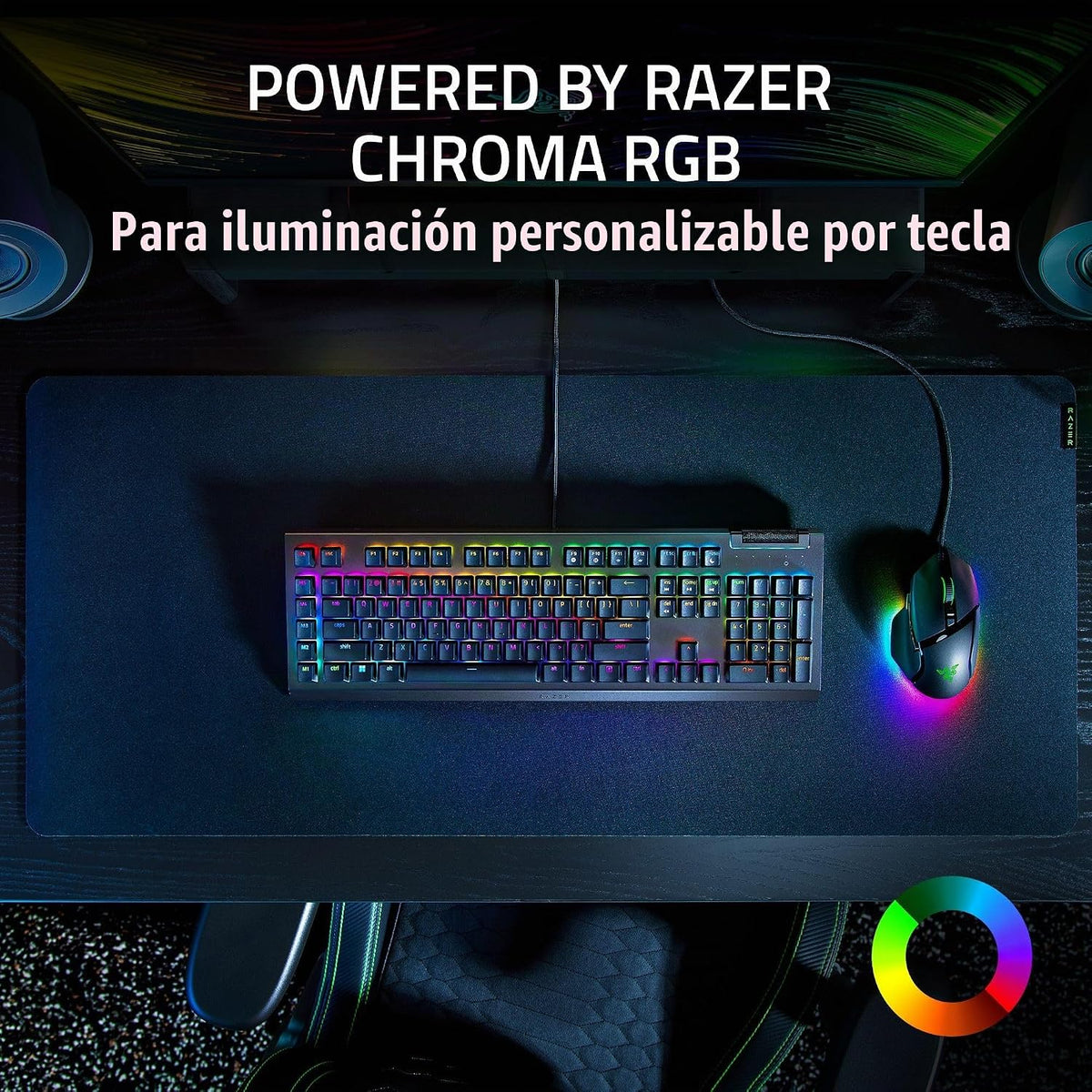 Razer BlackWidow V4 X - Teclado mecánico para juegos: Teclas verdes...