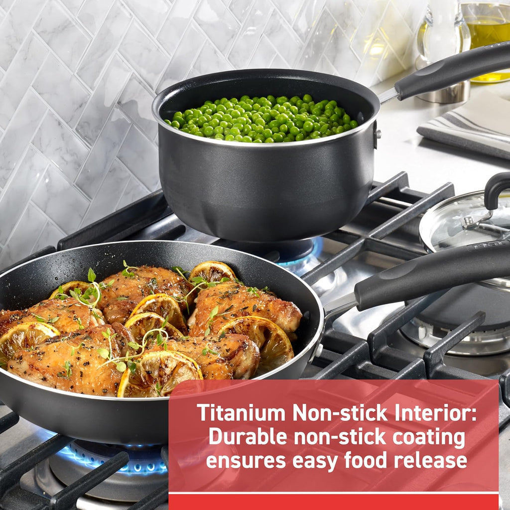 T-fal Signature - Juego de utensilios de cocina antiadherentes de 1...