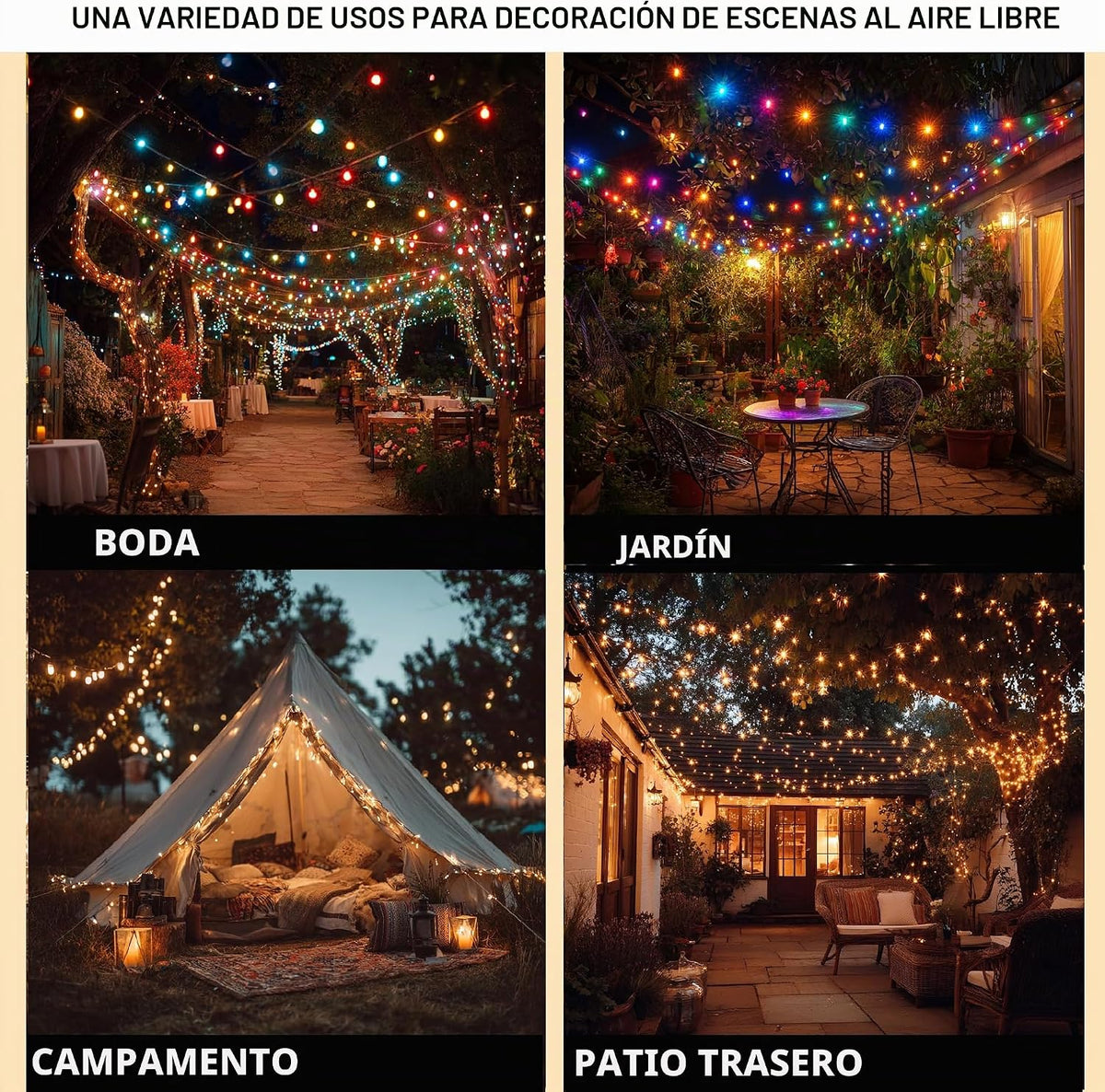 Dazzle Bright Luces de Navidad que cambian de color, 164 pies, 500...