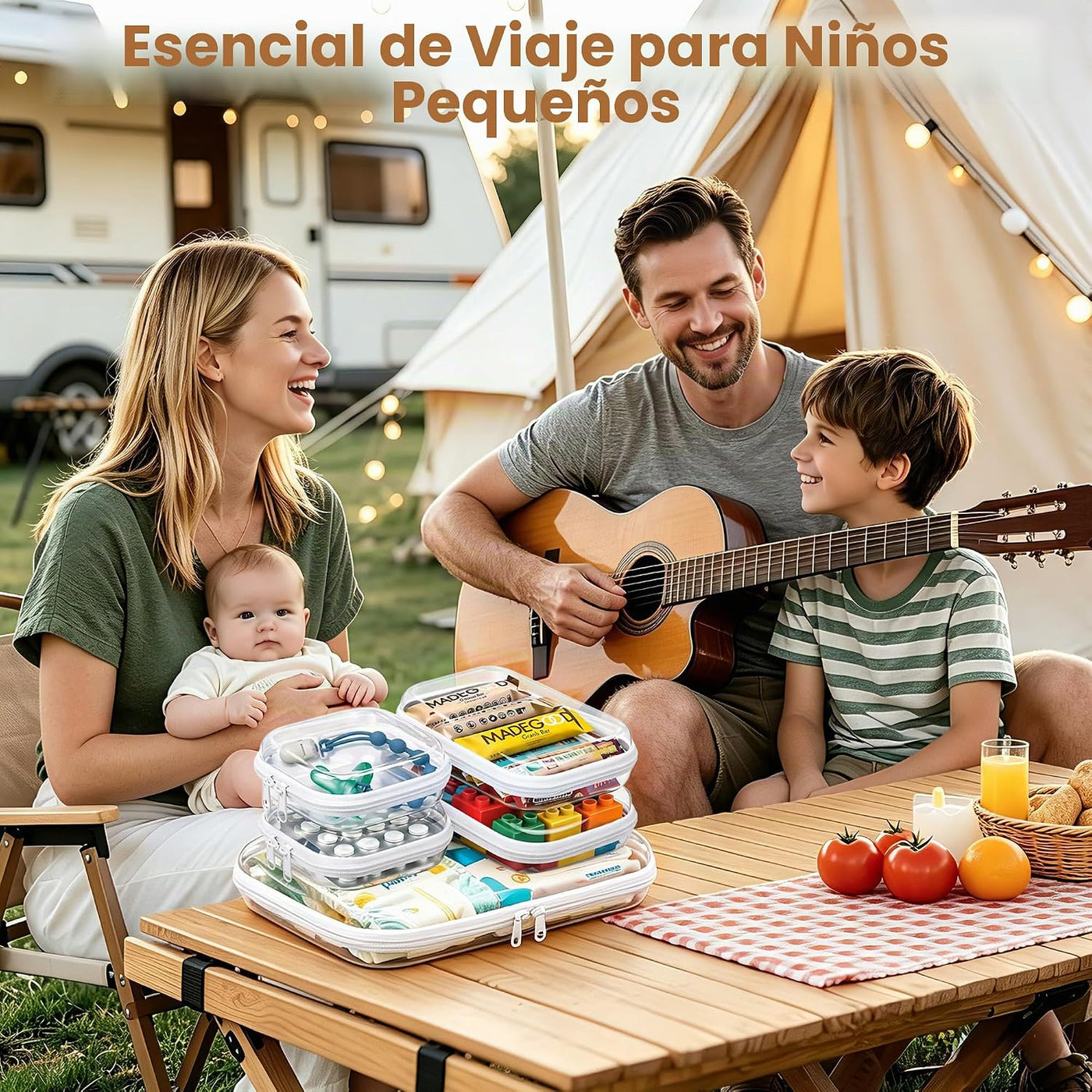 Paquete de 5 bolsas organizadoras para pañales, fundas rígidas tran...