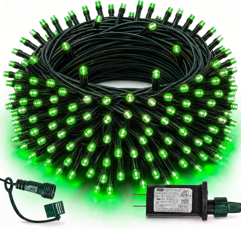 TW SHINE Luces navideñas verdes, 200 LED de 66 pies, luces navideña...