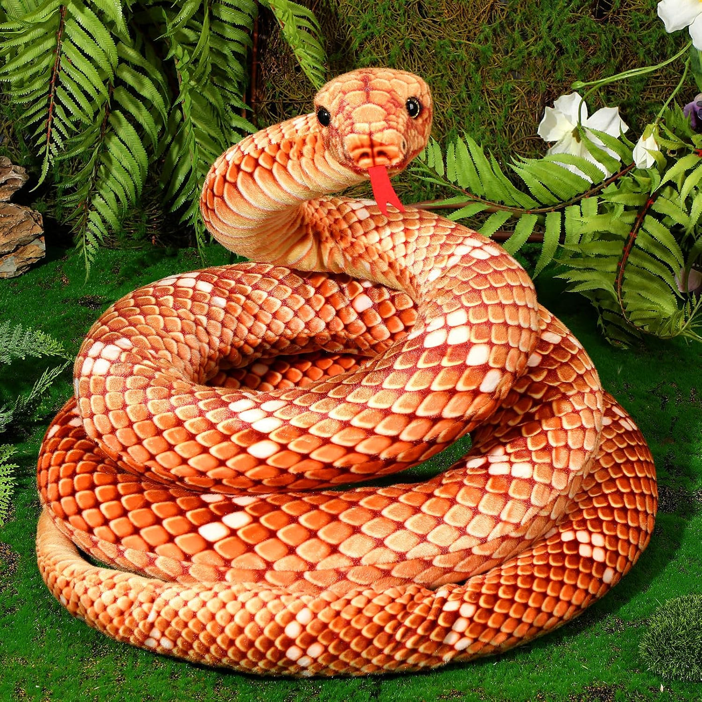 Hiboom Peluche de serpiente gigante de 110 pulgadas, animal de pelu...