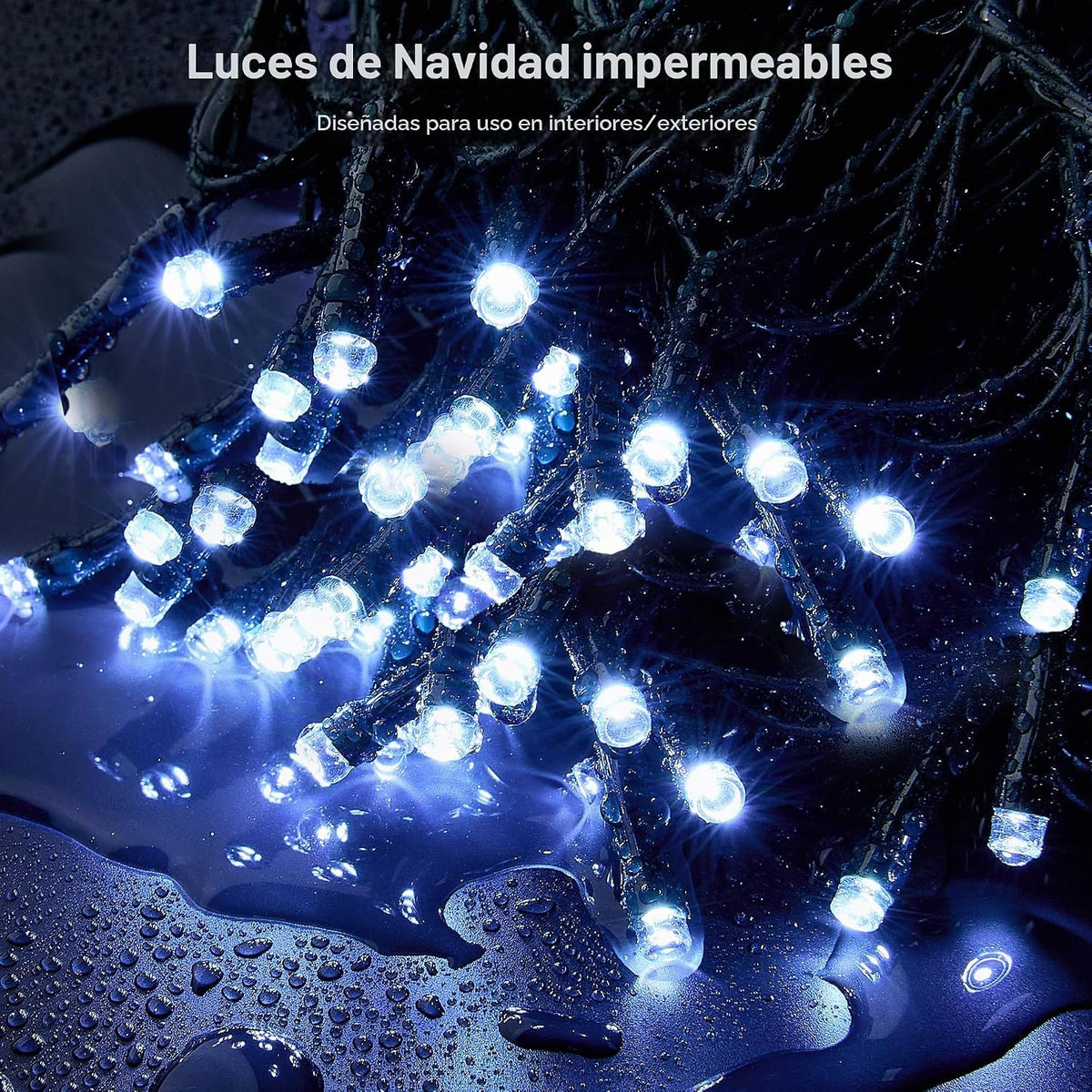BlcTec Tira de luces de Navidad para interiores y exteriores, 300 l...